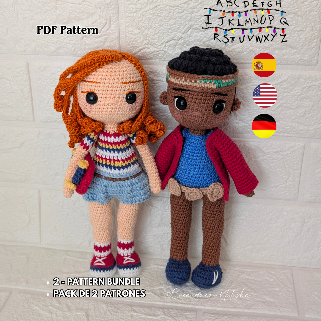 Lucas & Max Inspired by Stranger Things – Amigurumi Crochet Pattern Bundle PDF – Doll Patterns – Digital Download