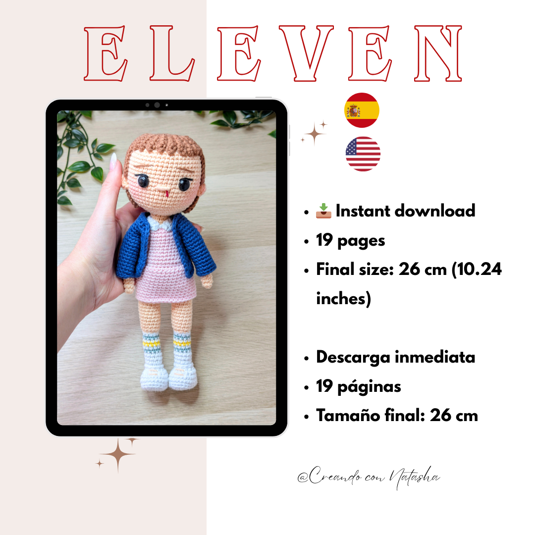 Eleven & Max Crochet Pattern Bundle – Stranger Things Amigurumi PDF (ES, EN, DE)