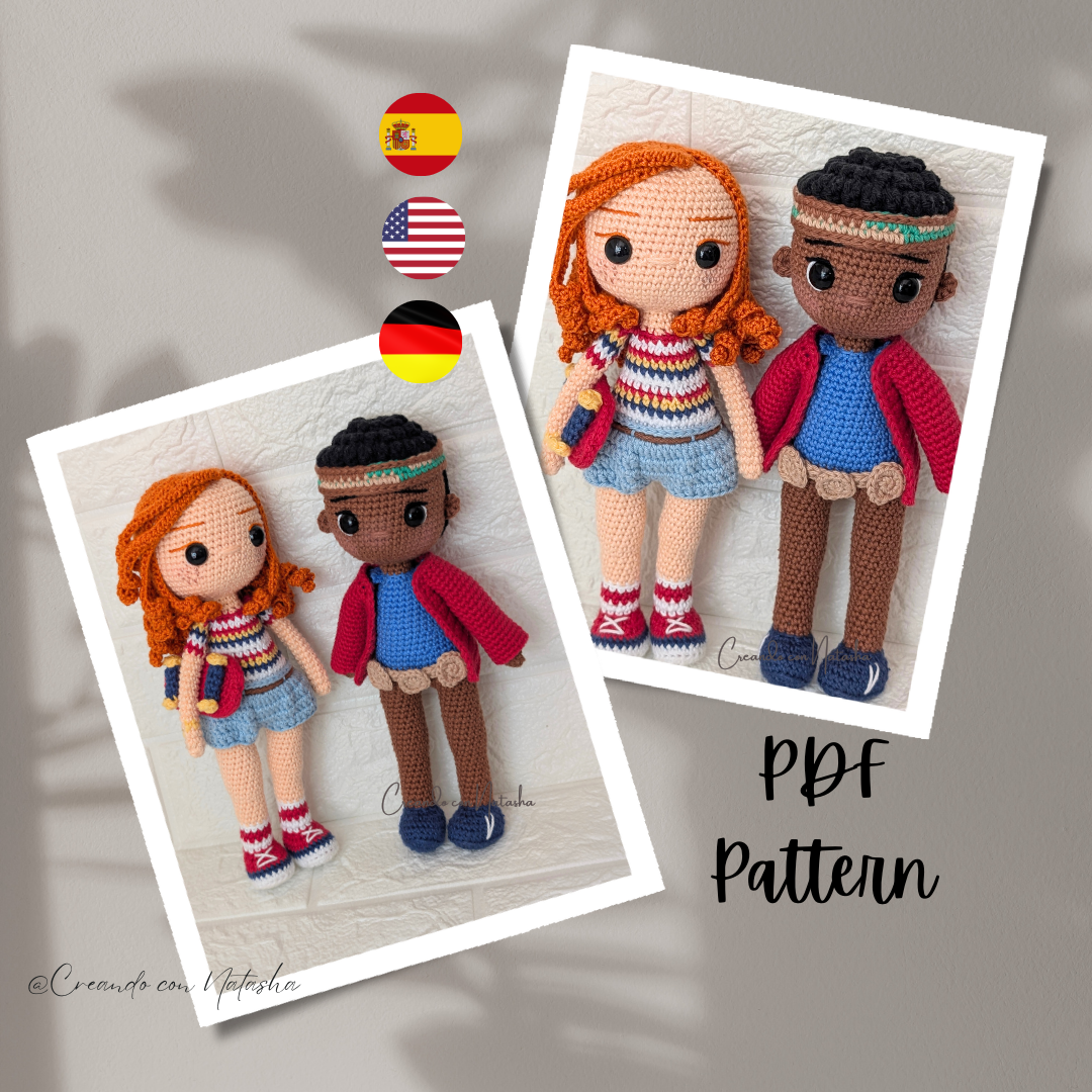 Lucas & Max Inspired by Stranger Things – Amigurumi Crochet Pattern Bundle PDF – Doll Patterns – Digital Download