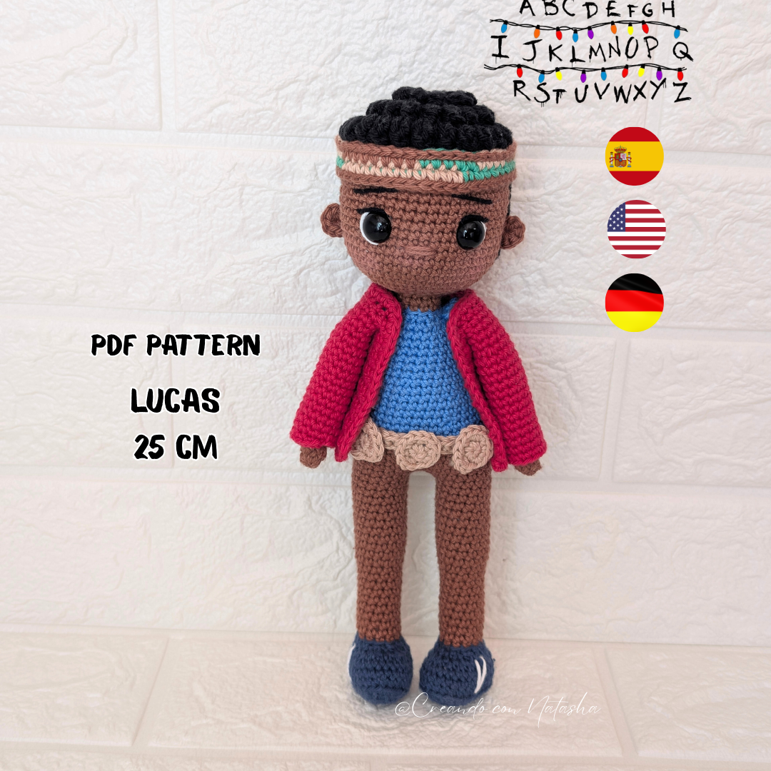 Lucas Inspired by Stranger Things – Amigurumi Crochet Pattern PDF – Doll Pattern – Digital Download