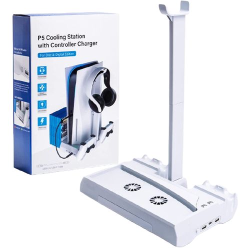 جهاز تبريد بلايستيشن 5 مع شاحن دراع أوفيو