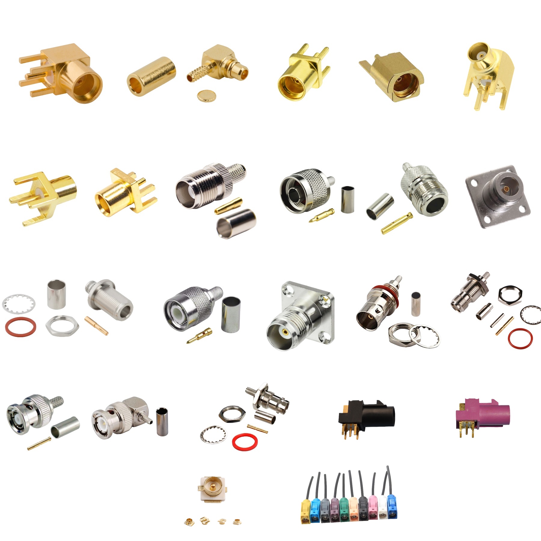 BNC/TNC/MCX/MMCX/N Type/U.FL/FAKRA Connectors