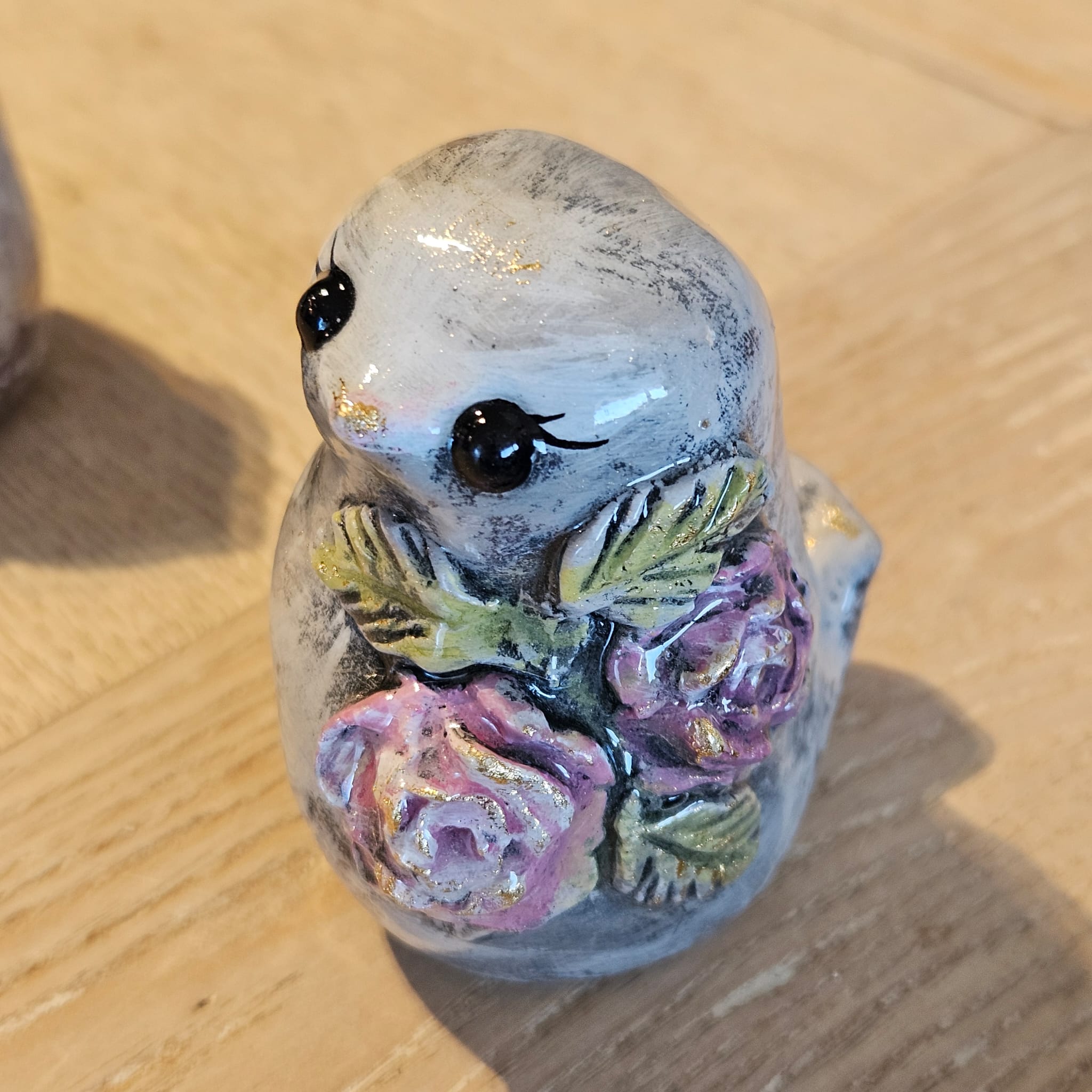 Shabby chic tons gris et or