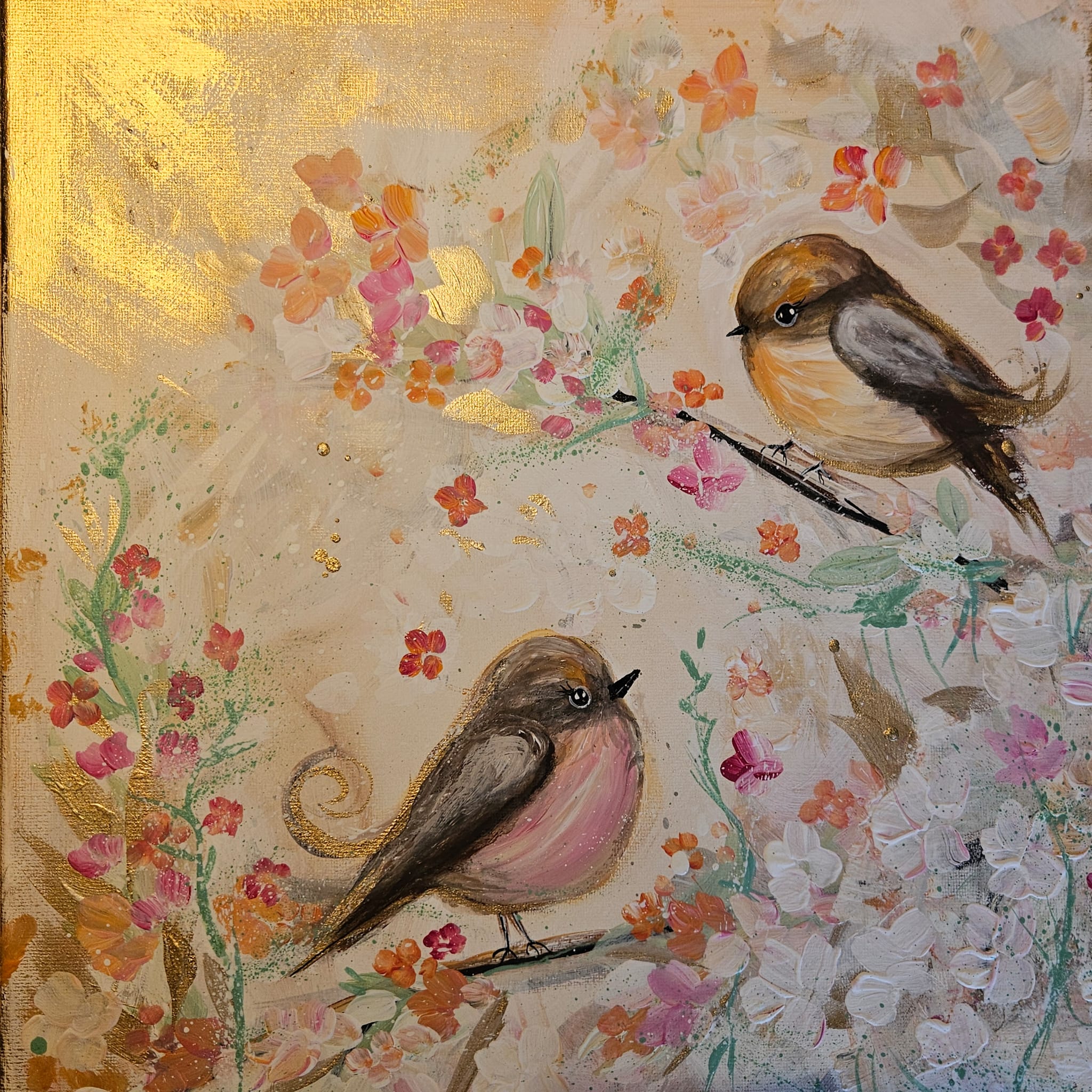 Acrylique sur toile 50×50cm. Techniques mixtes. Non vernis. Possibilité vernis UV Haute brillance et protection + 15€ à prévoir