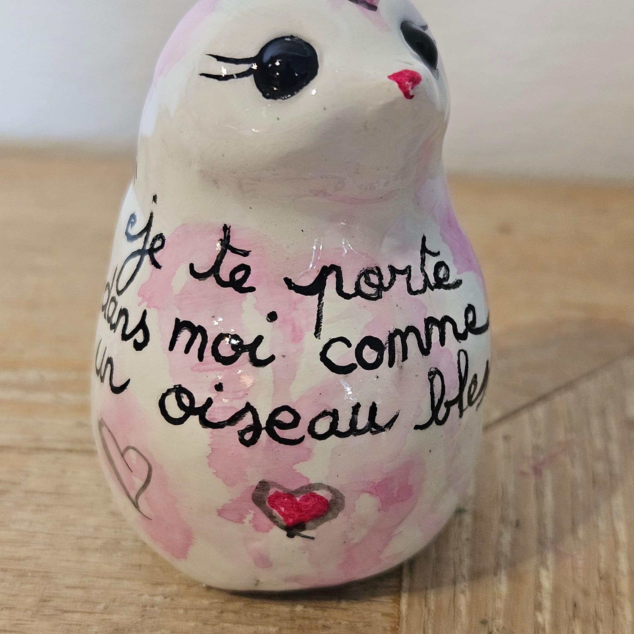 À cela qui en nous, manquera toujours: " je te porte dans moi comme un oiseau blessé "