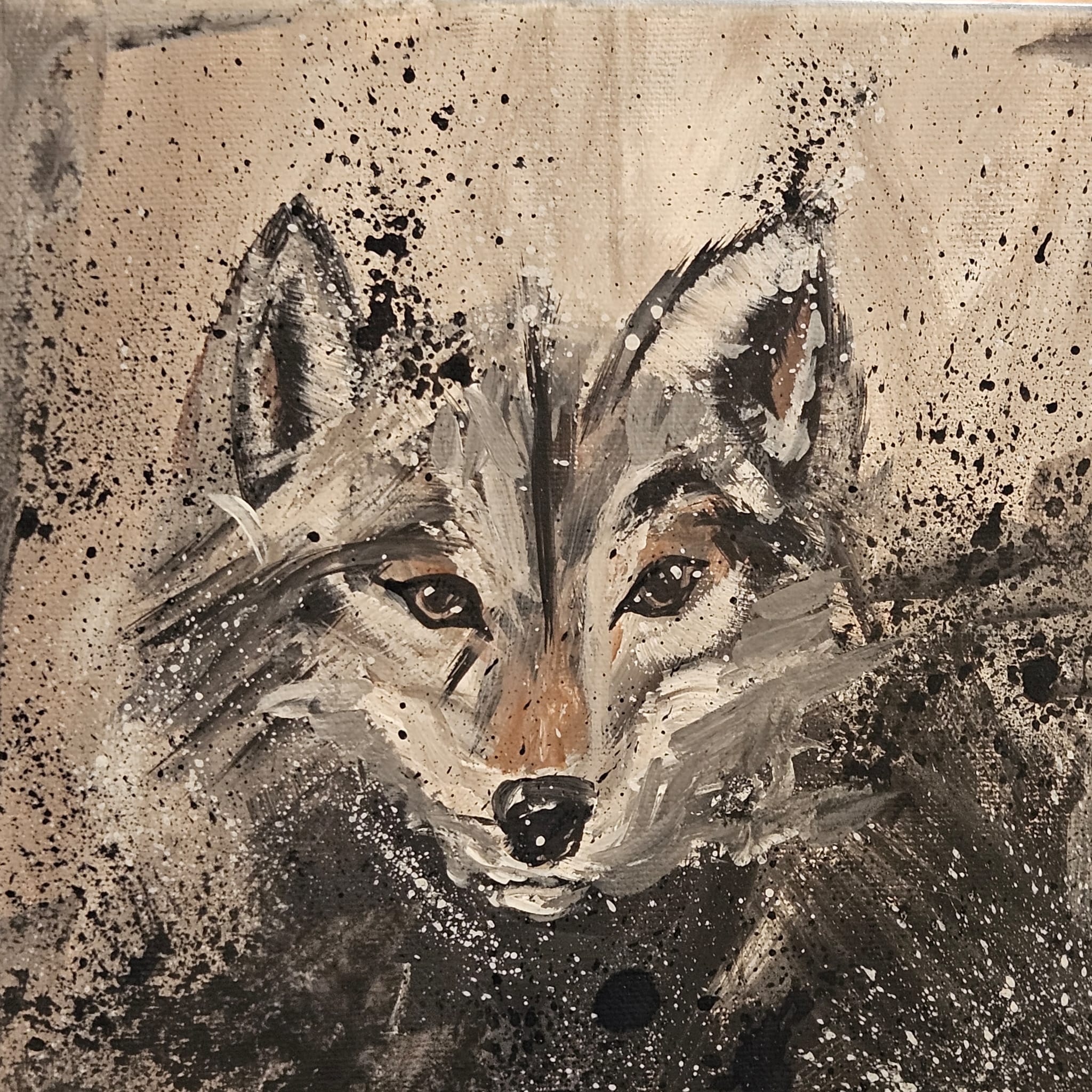 Acrylique sur toile 20×20cm vernis UV