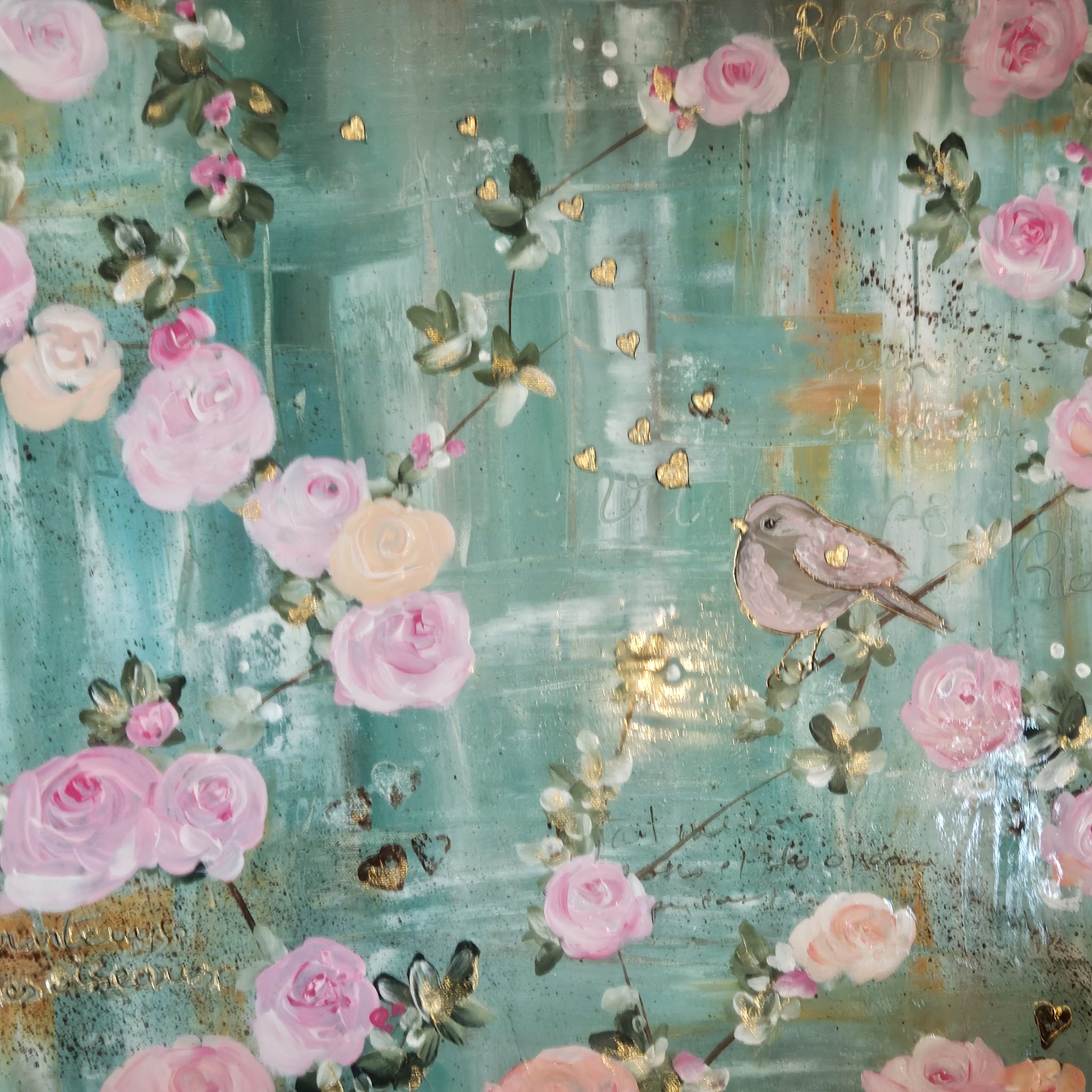 Acrylique sur toile châssis 3D 50×60 cm vitrification vernis UV