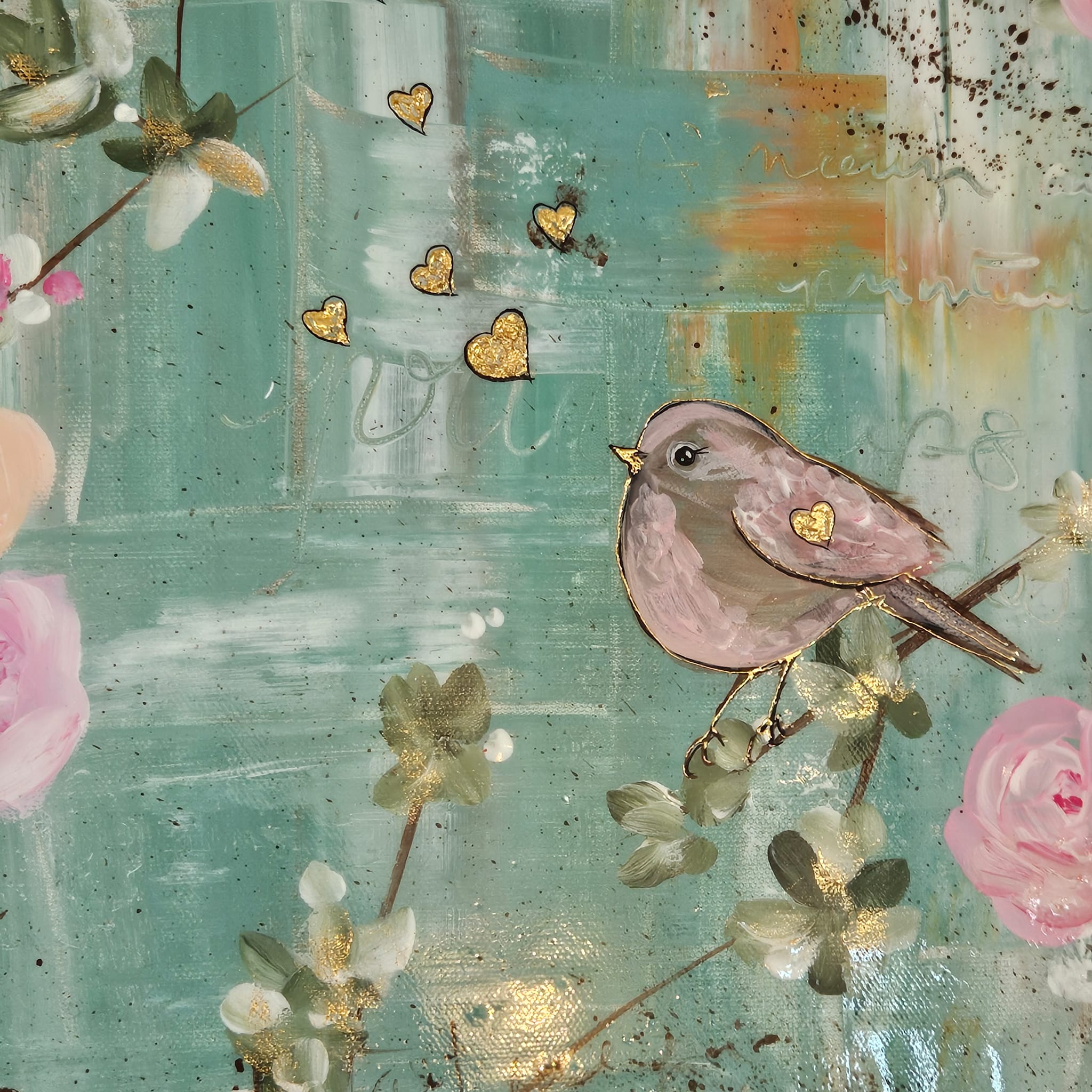 Acrylique sur toile châssis 3D 50×60 cm vitrification vernis UV