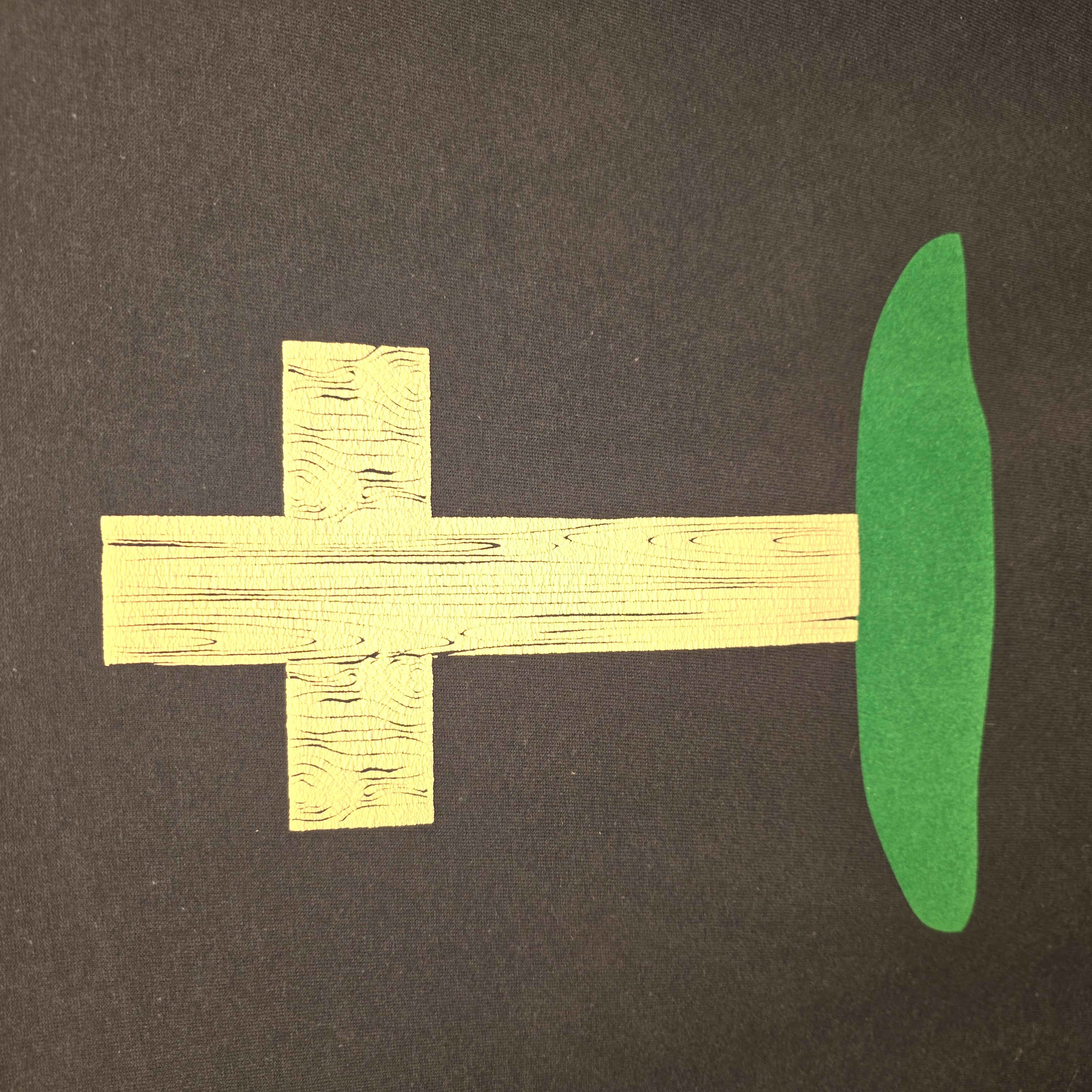 Black T-Shirt with Cross Design