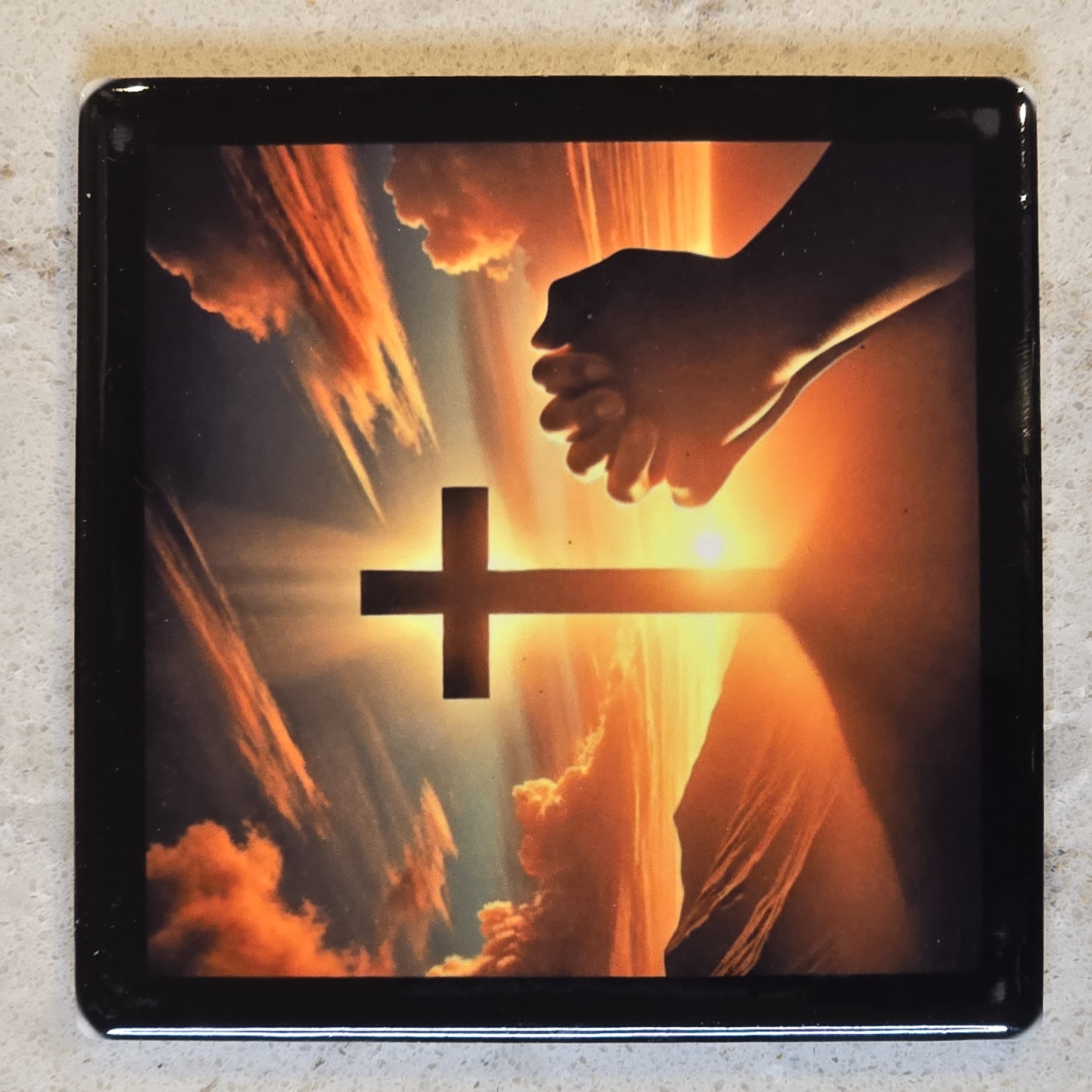 Inspirational Christian Artwork Ceramic Coaster Set