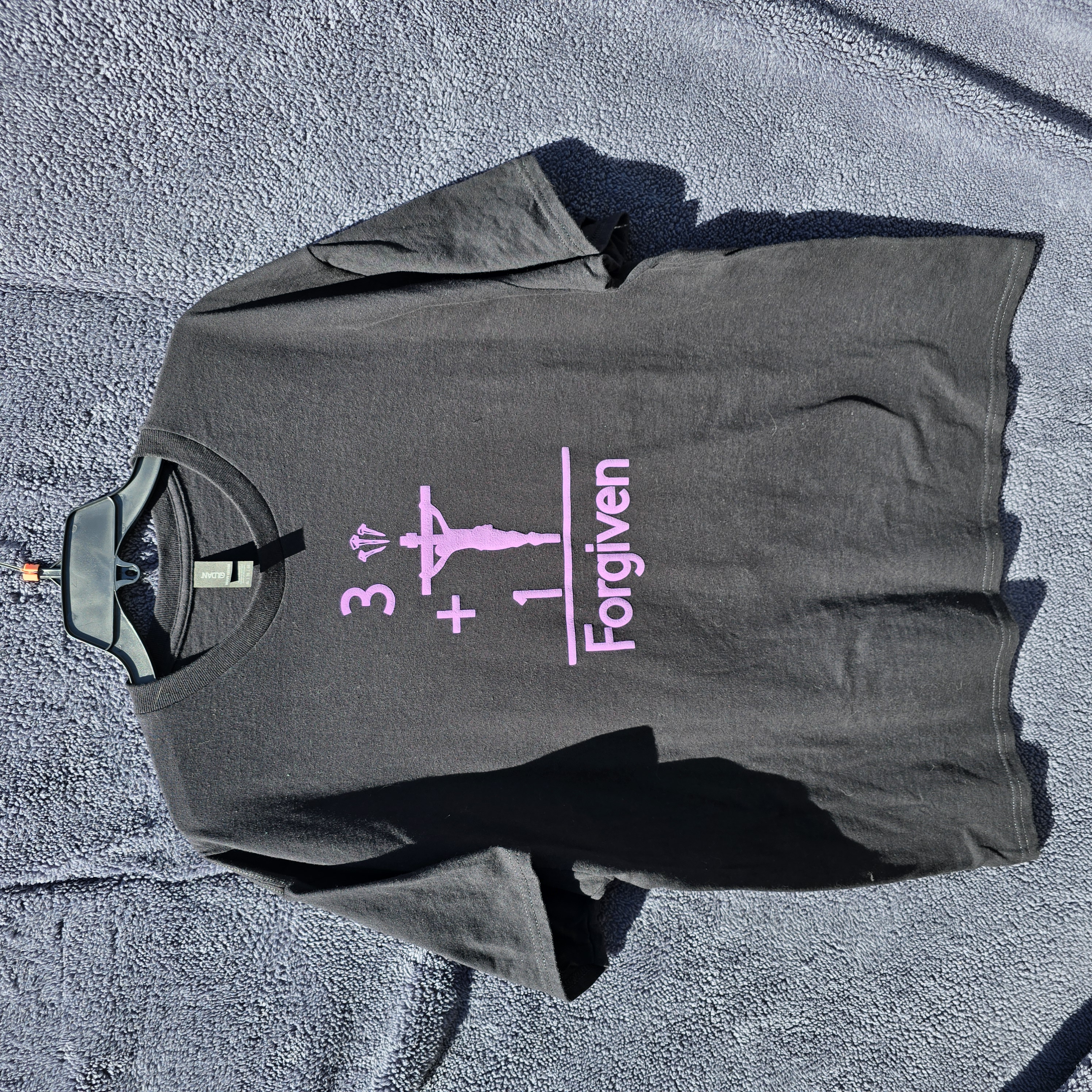 Black T-shirt with Color Changing Puff Design