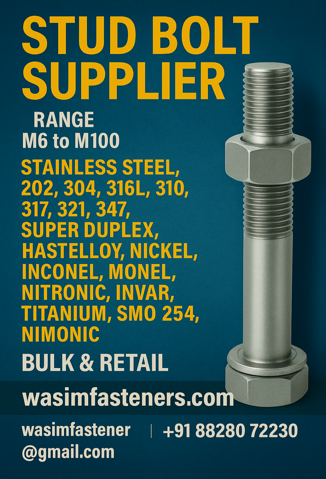 Stud Bolt stainless steel stud bolts ss stud bolts