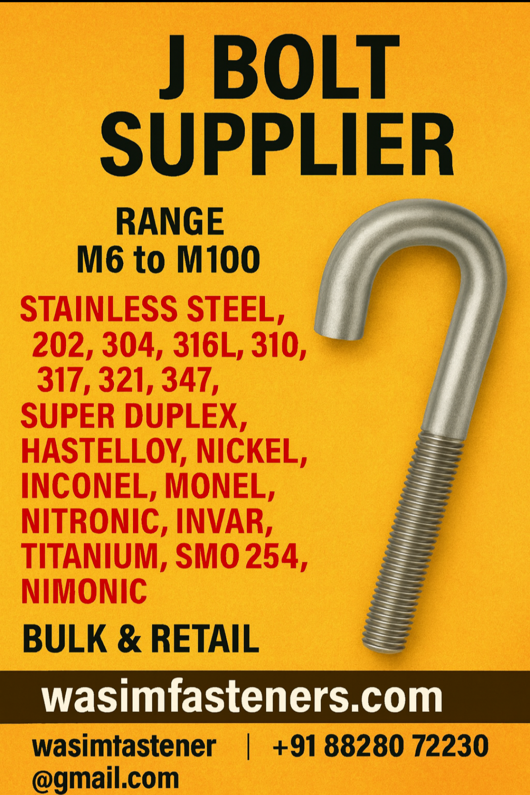 J Bolt Supplier