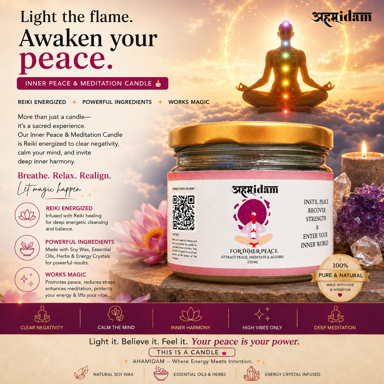 Inner Peace & Meditation Candle