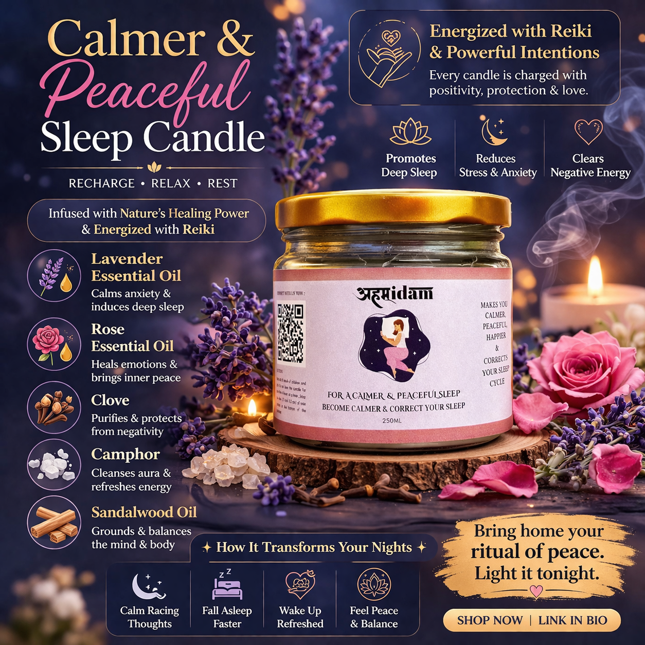 Calmer & Peaceful Sleep Candle