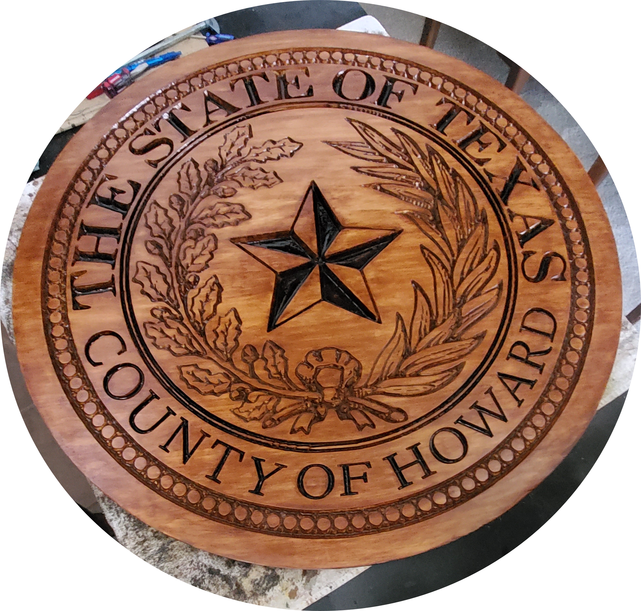 Custom Made Texas State Seal available 15", 18", 24" 33" diameters