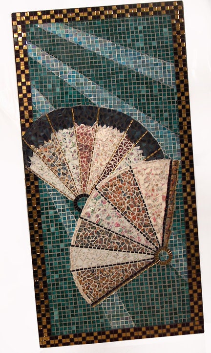 Moonlit Dance Mosaic Wall Hanging, large beautiful wall decor, original mosaic art, unique home decor, pretty wall art, conversation piece