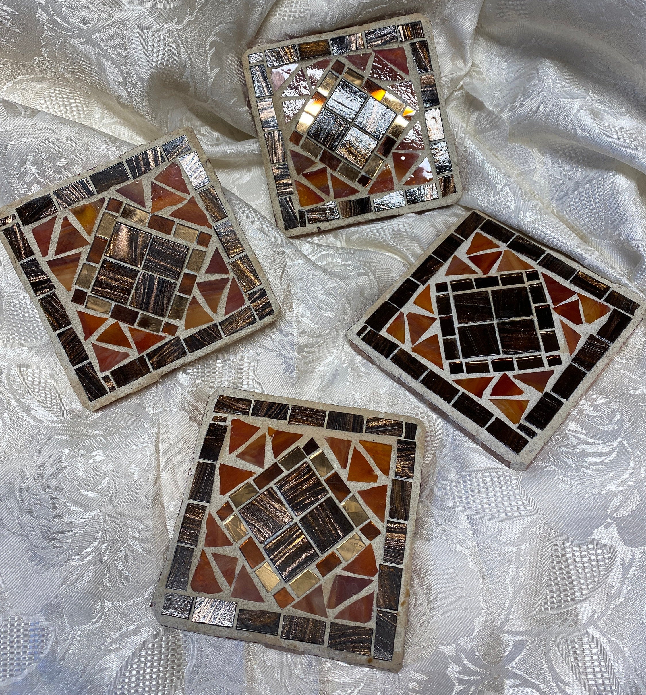 AUTUMN DELIGHT Original Mosaic Coasters - Free Shipping