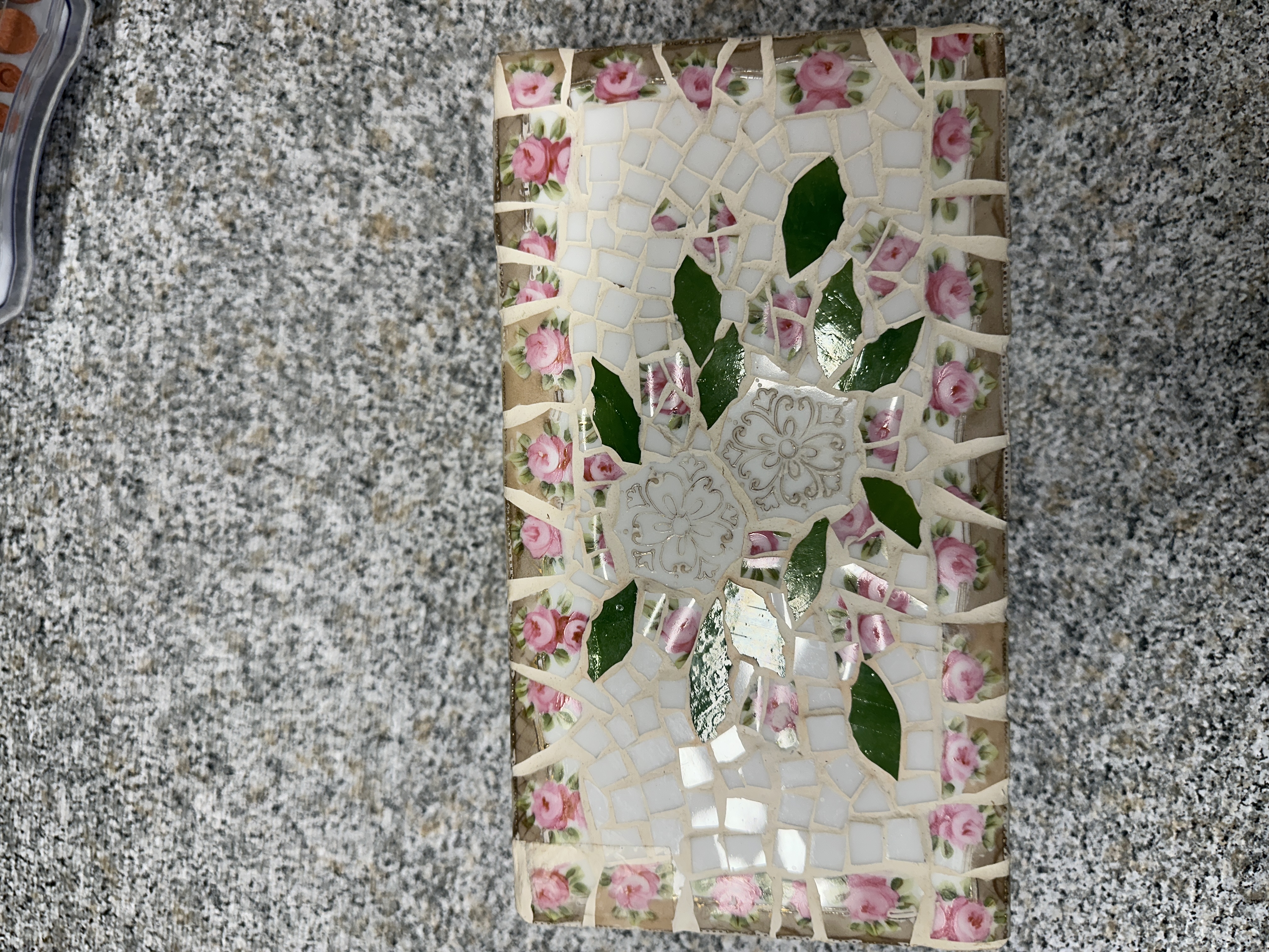 SOLD! Dreamer's Garden Box Mosaic treasures and memory box, great gift, for jewelry, momentos, photos, trinkets!  Christian Gift, teen gift