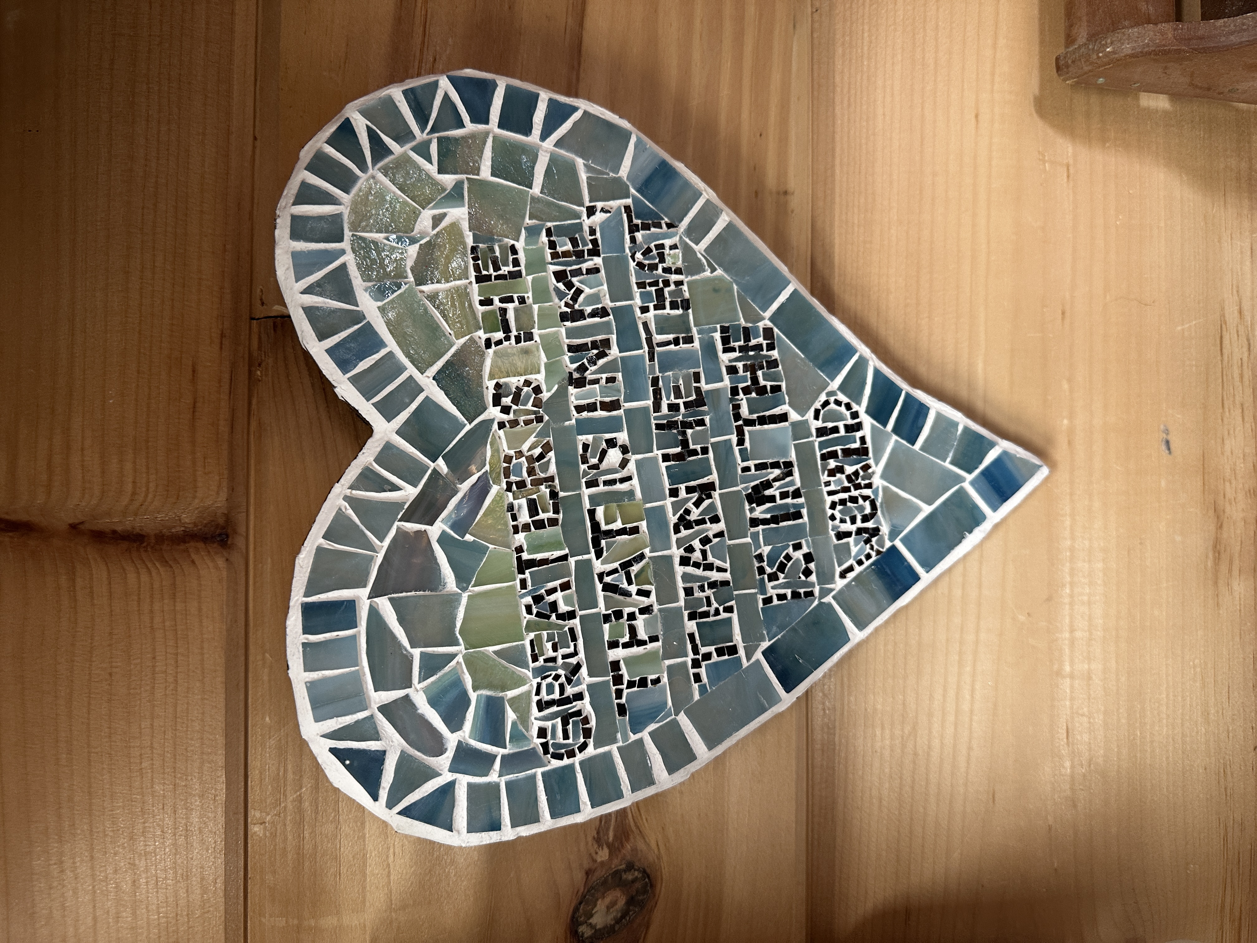 Greater is He That is in Me, Than He That is in the World Original Mosaic Wall Art, OOAK, Christian Gifts, gift for friend