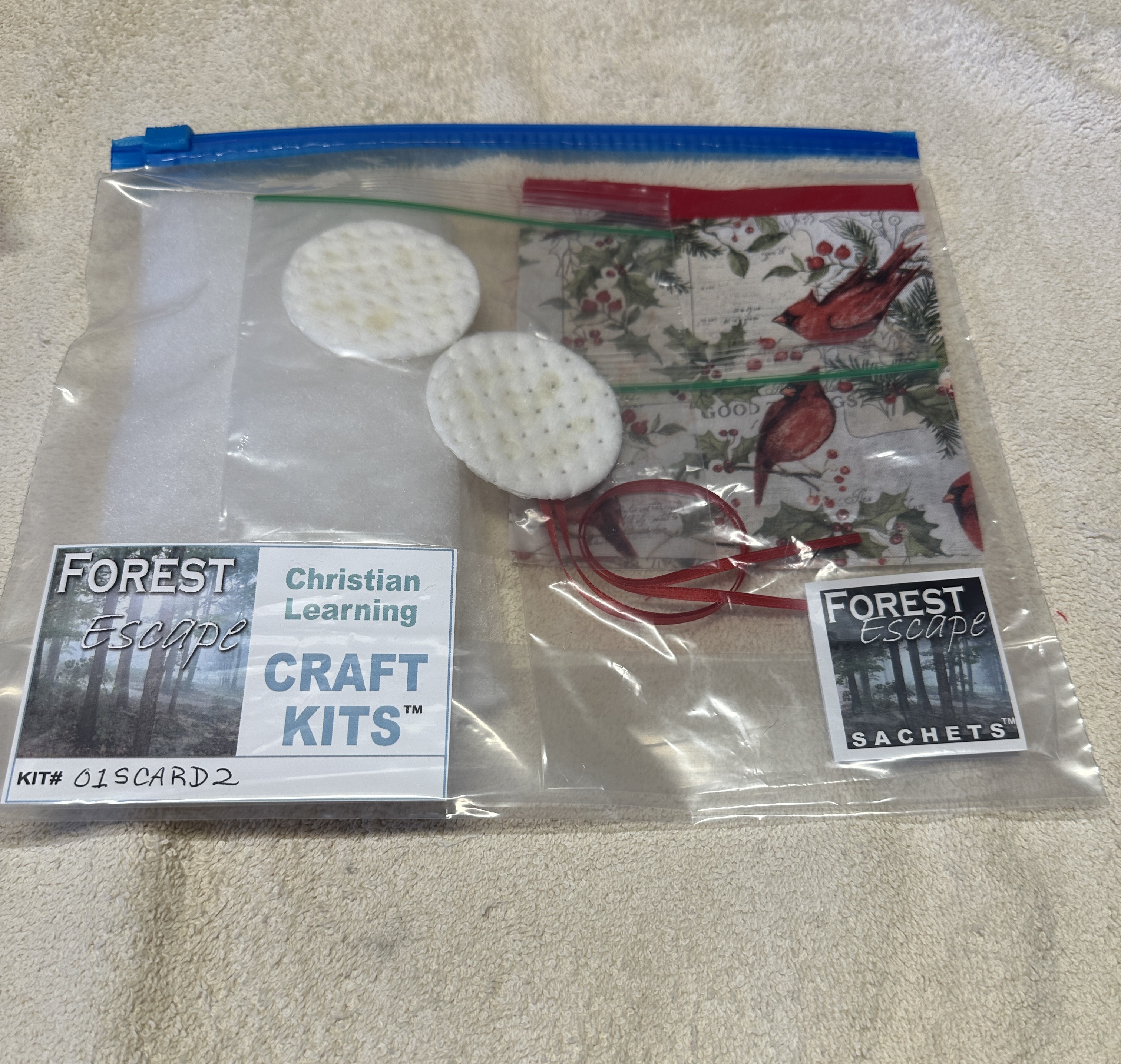 Learn to SEW! 2 fragrant sachets, Forest Escape Christian Learning Craft Kits, fragrance, DIY sewing, sewing kit, Christian Gift