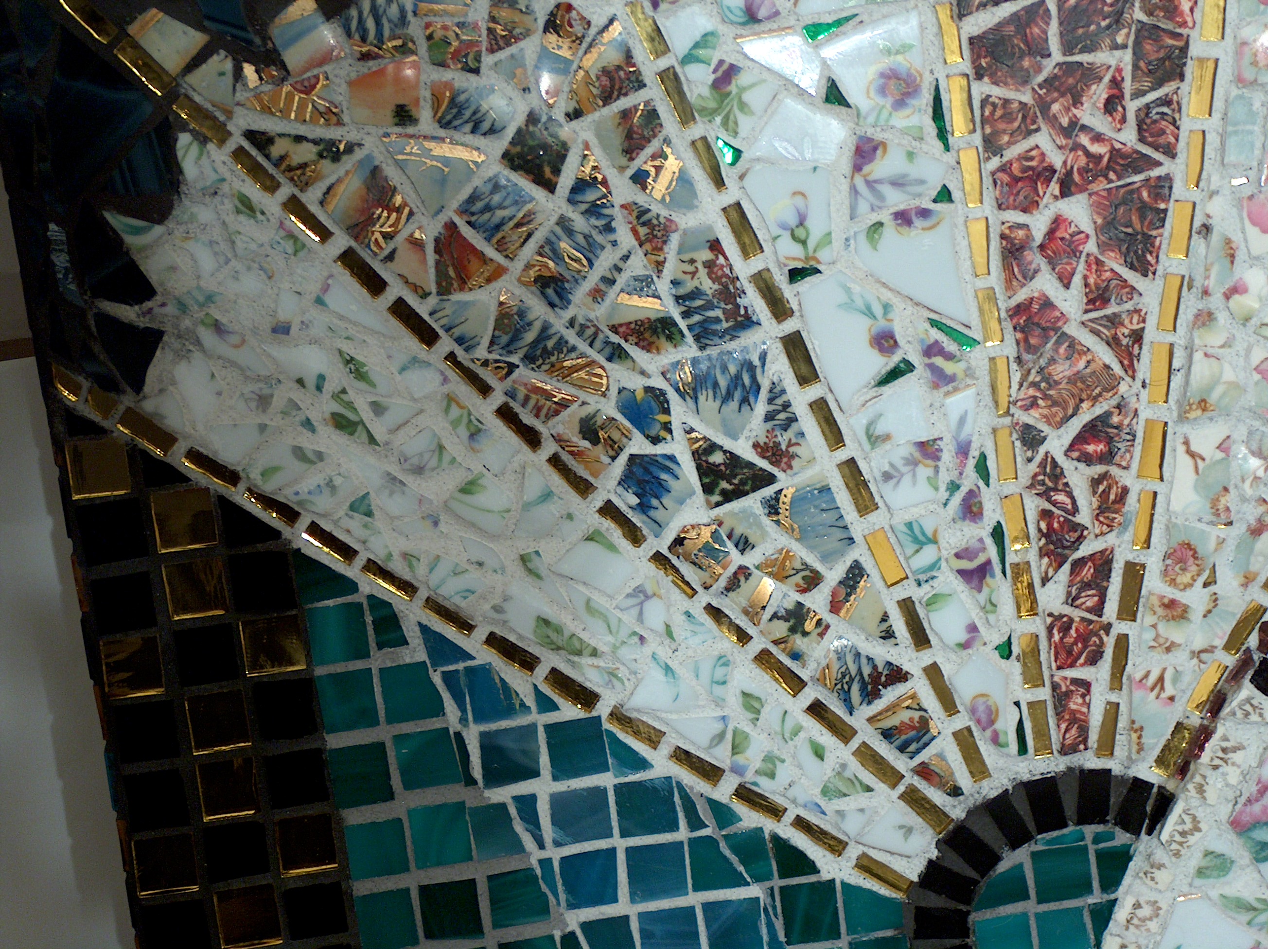 Moonlit Dance Mosaic Wall Hanging, large beautiful wall decor, original mosaic art, unique home decor, pretty wall art, conversation piece