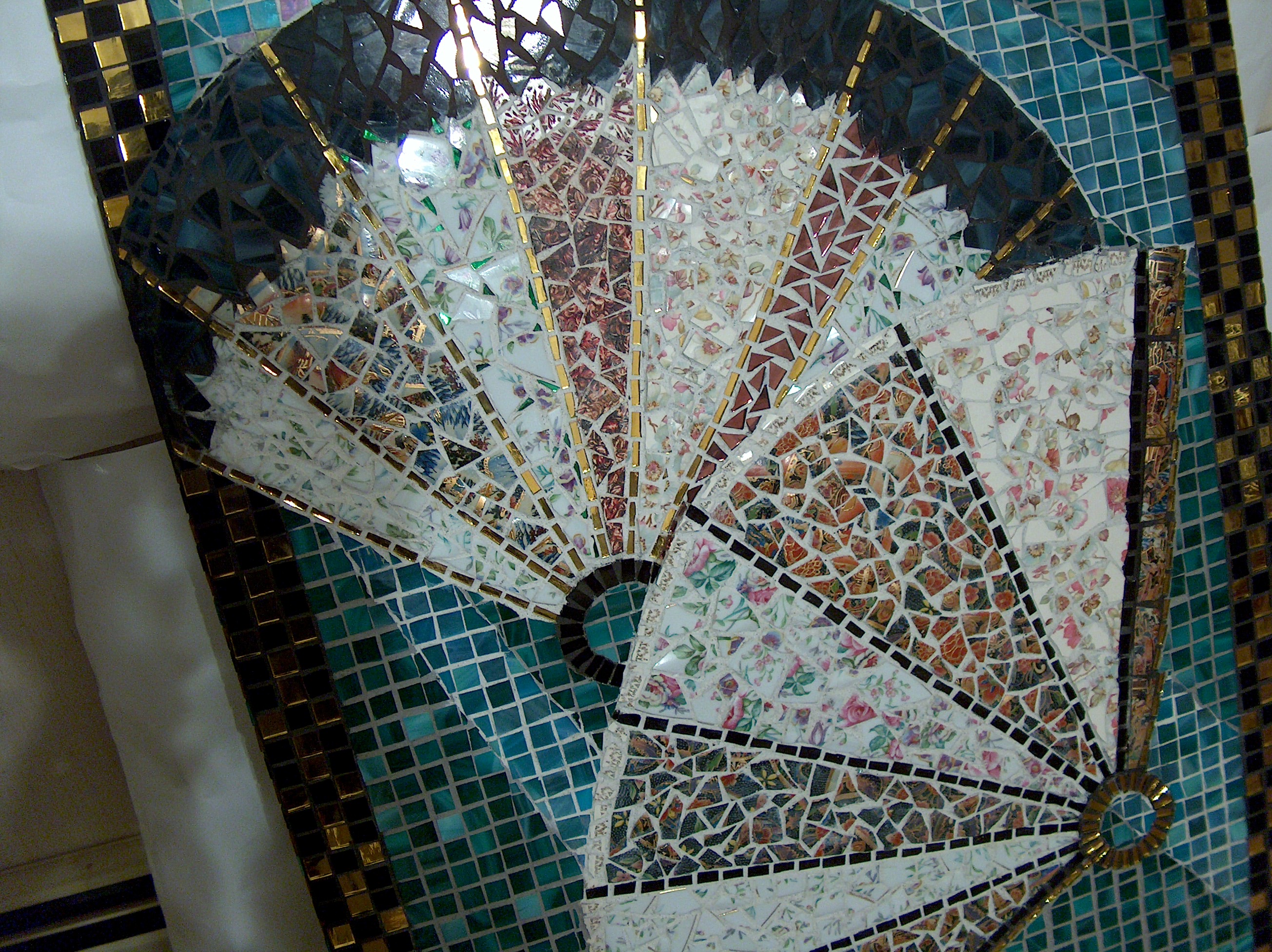 Moonlit Dance Mosaic Wall Hanging, large beautiful wall decor, original mosaic art, unique home decor, pretty wall art, conversation piece