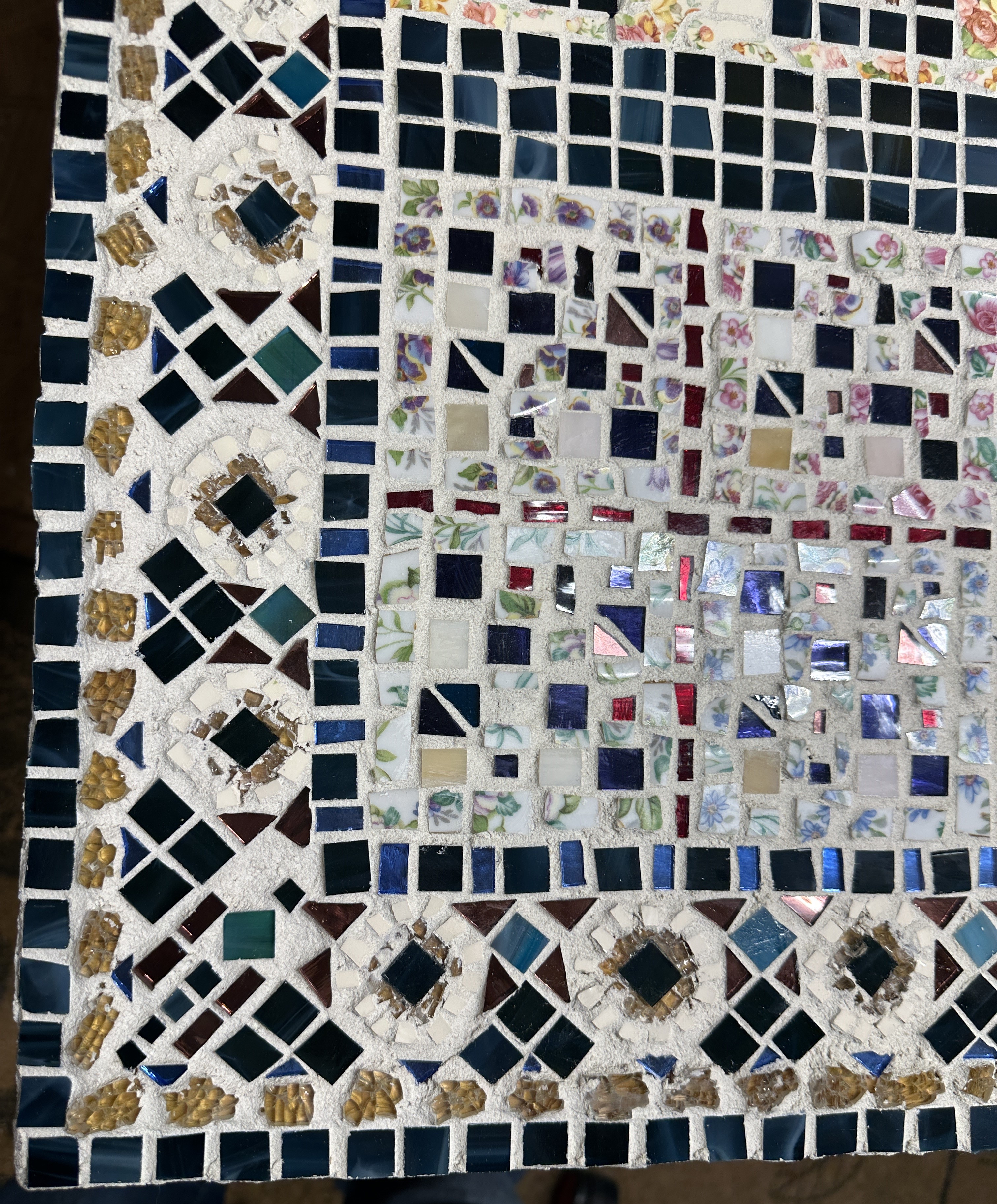 Tattered Quilt Mosaic Wall Hanging, grandma's quilt, large beautiful wall decor, OOAK, best unique home decor,  Christian Gift Tag