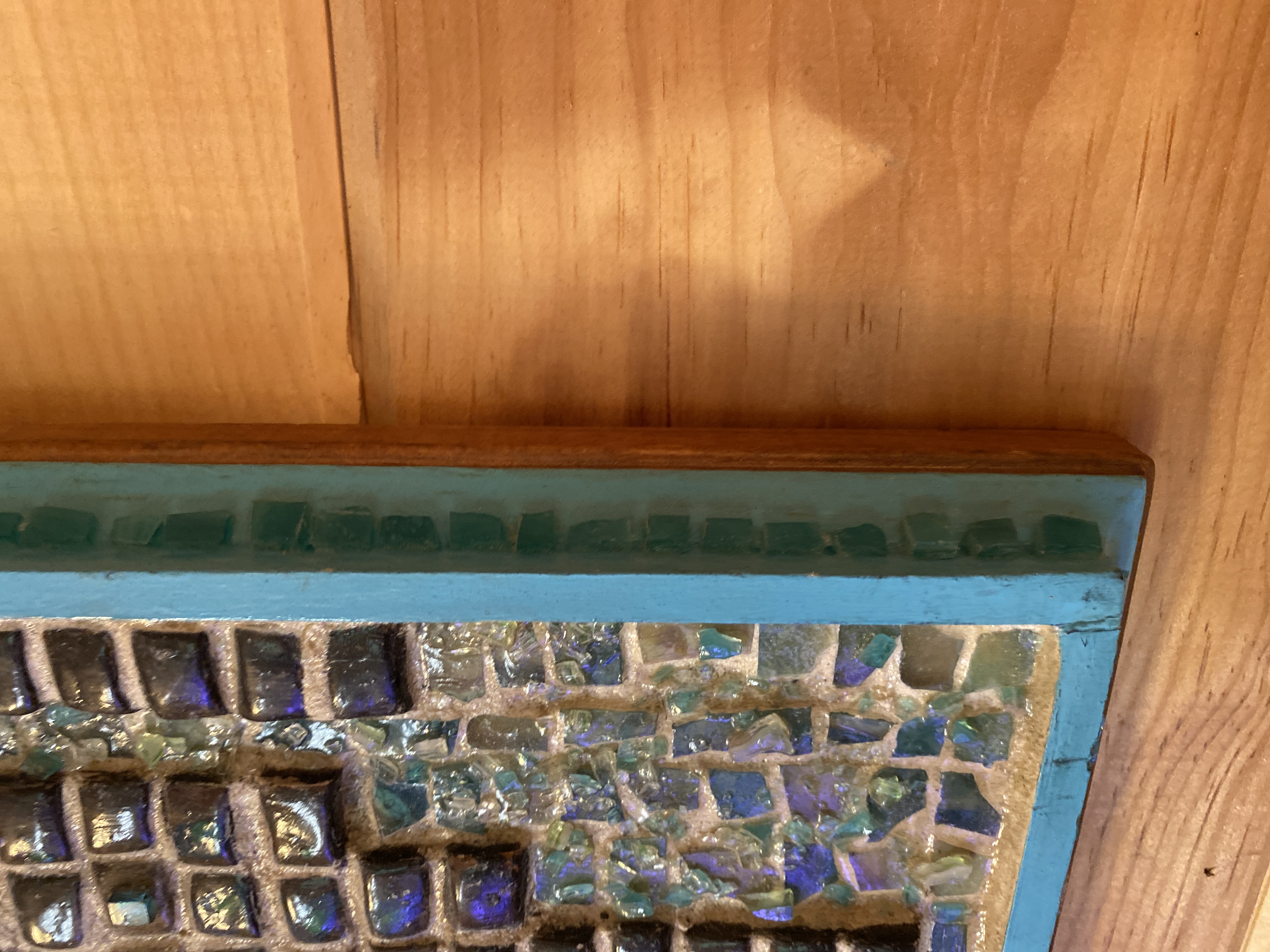 Touch of Turquoise is Original Mosaic Wall Art, pretty home decor, original art by artist, mixed media, arist original 