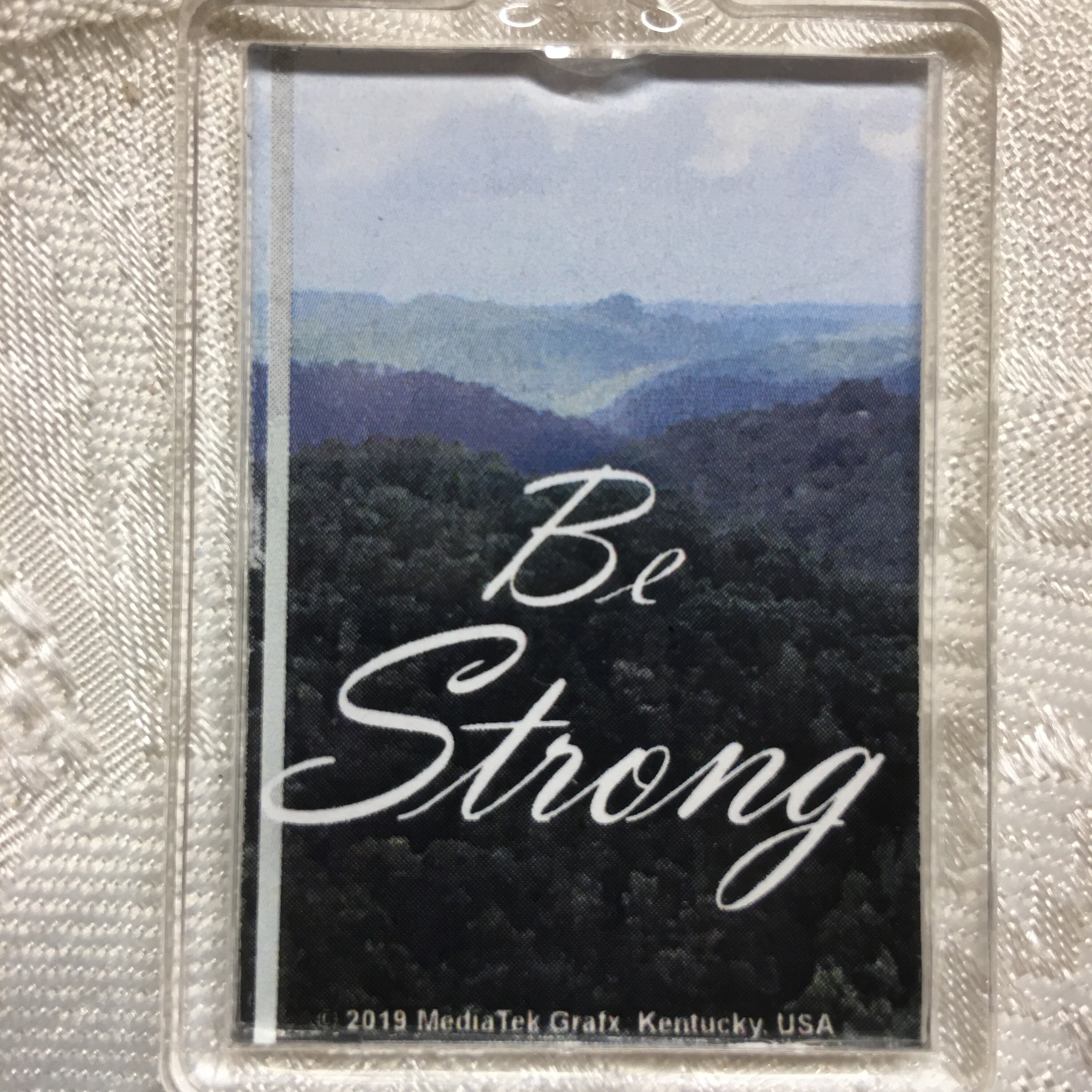 BE STRONG Christian Keychain Joshua 1:9 with key ring great gift for Christmas gift for friend, Christian Accessory