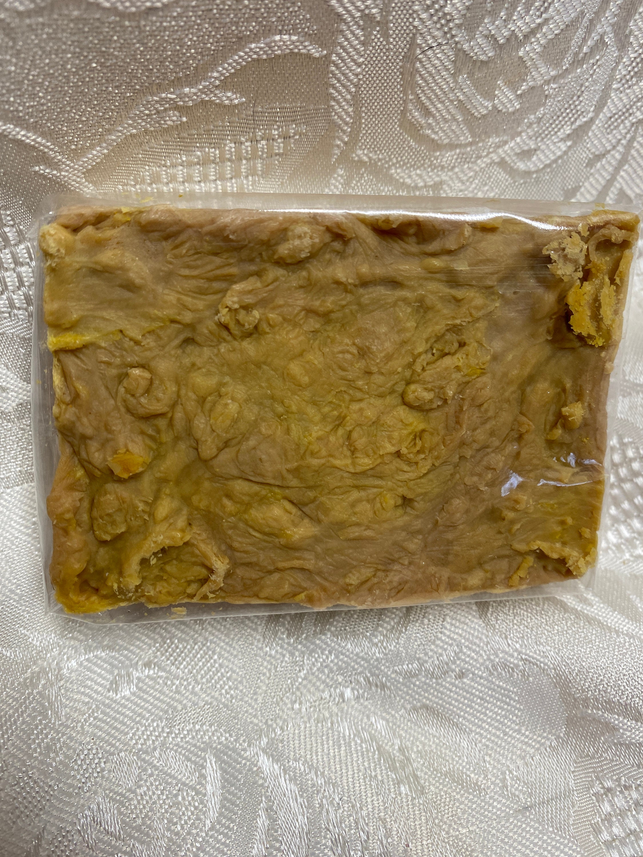 Almond, Avocado, SWEET KISS Raspberry Tart Soap, Coconut, Olive, hand made in small batches, wonderful fragrance with a kiss of yellow color