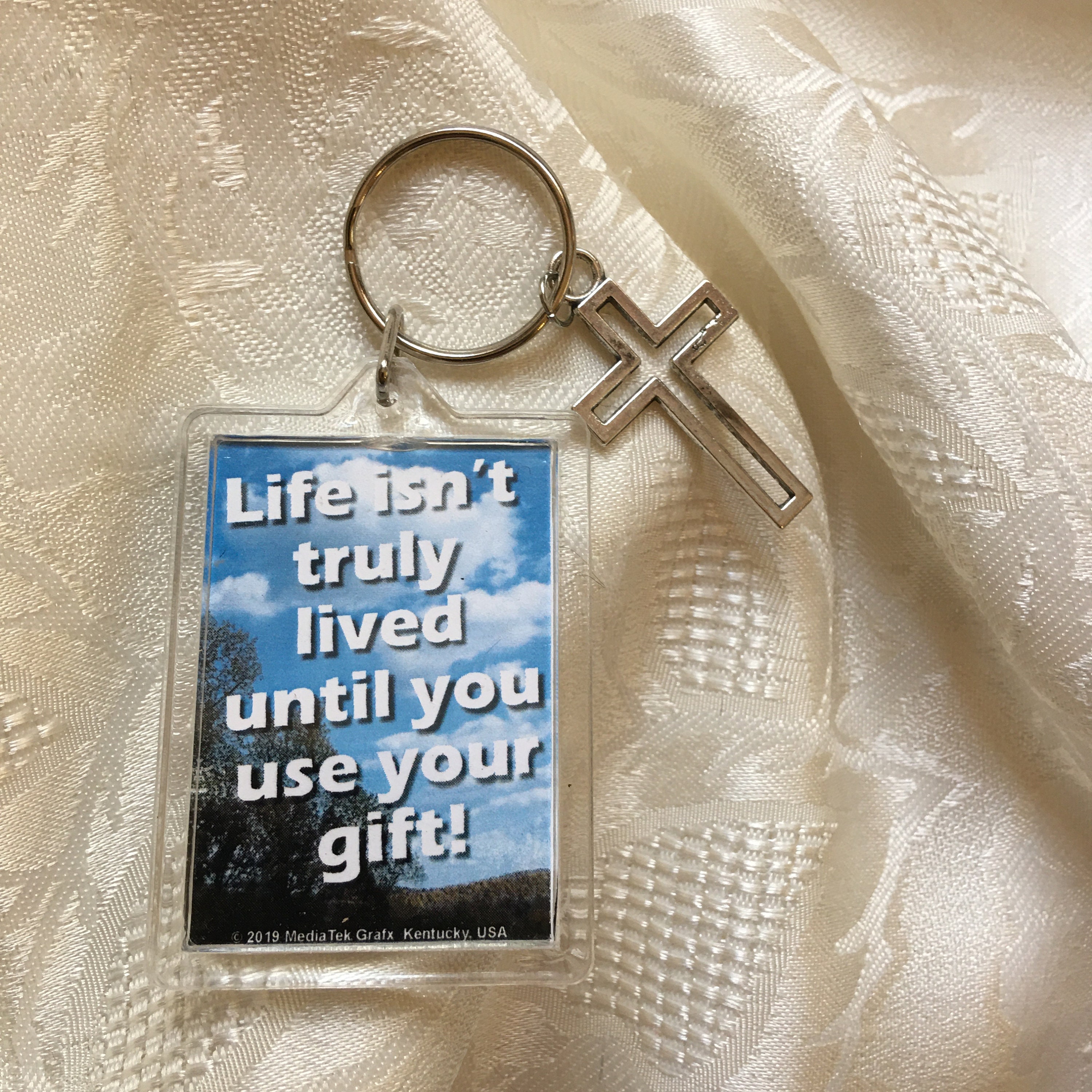 Use Your Gift, Christian Keychain Ephesians 4:7 with key ring great gift for Christmas gift for friend