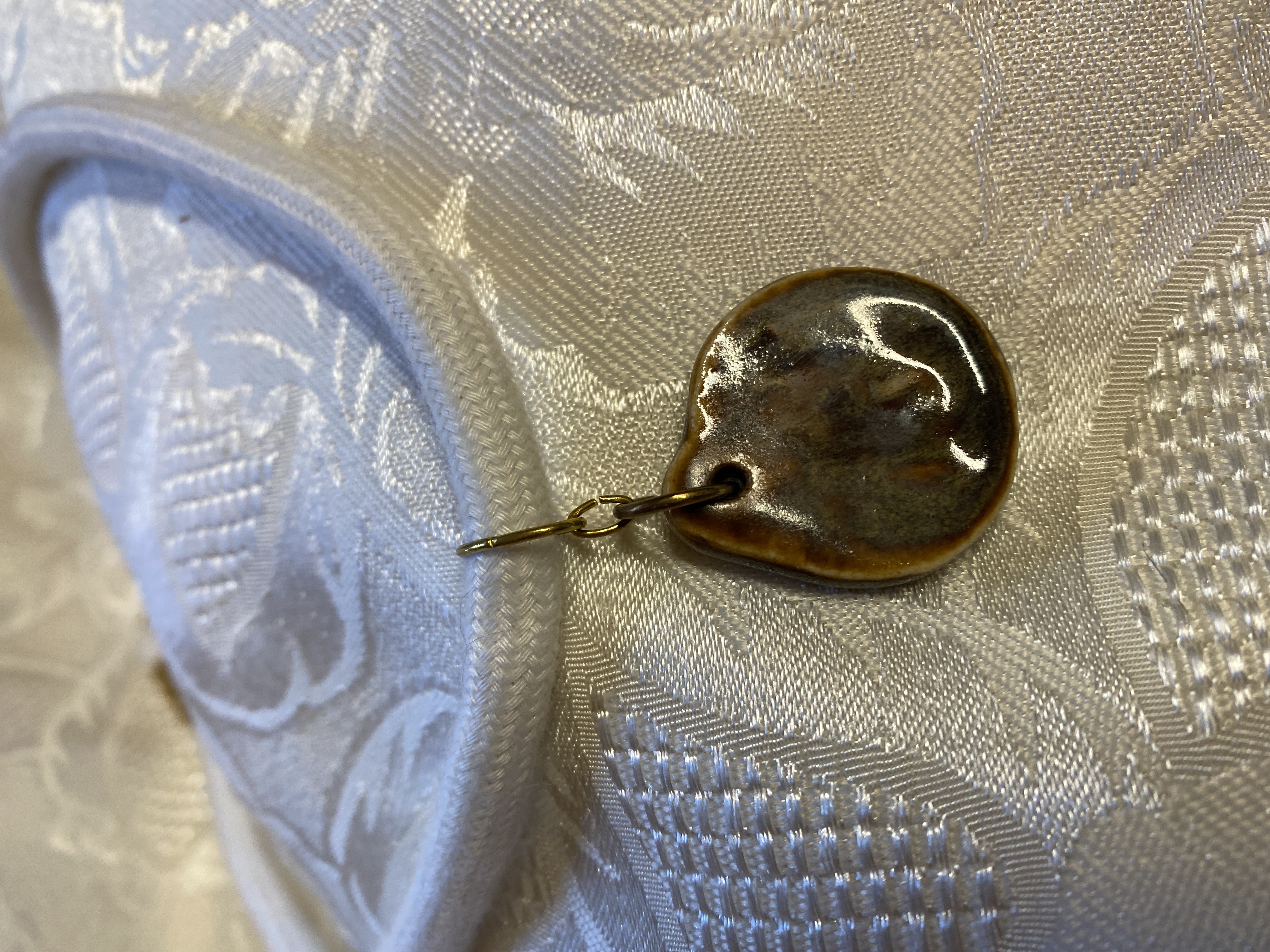 Christian Cross Mosaic Glass and Porcelain Jewelry artist original, Christmas gift