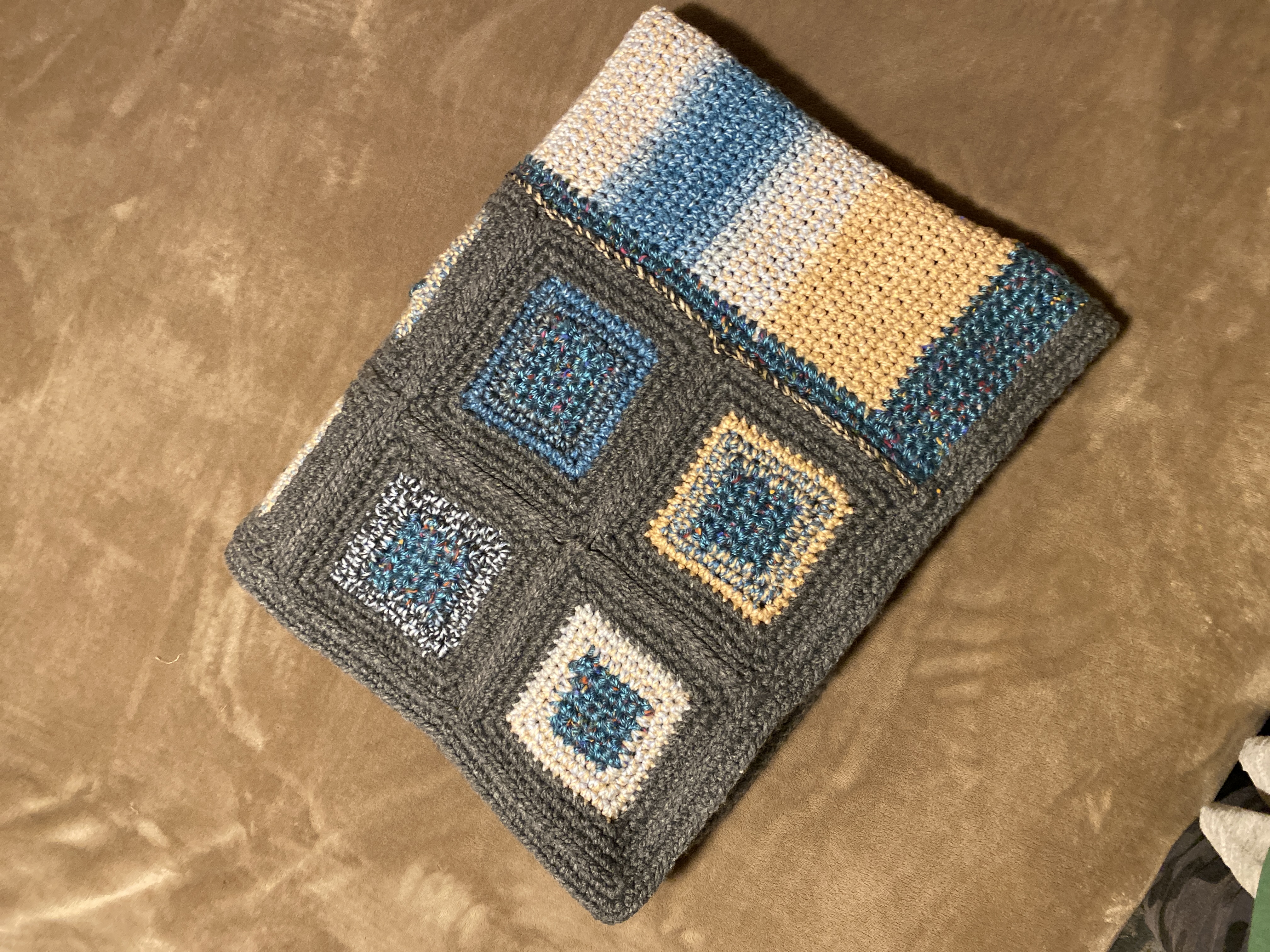 Perfect gift for dad! Sweet gift for mom! chunky lap afghan, crochet chunky yarns, perfect size throw 66” long x 42” wide or on twin bed