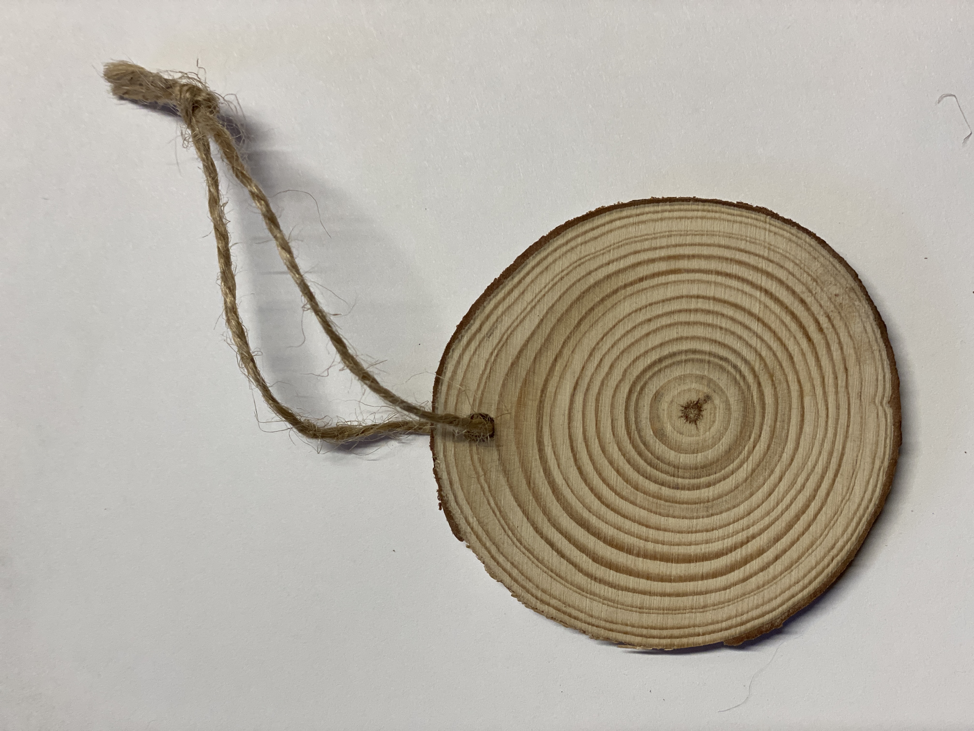 Peace Christian Ornament Hand Painted with Woodburning