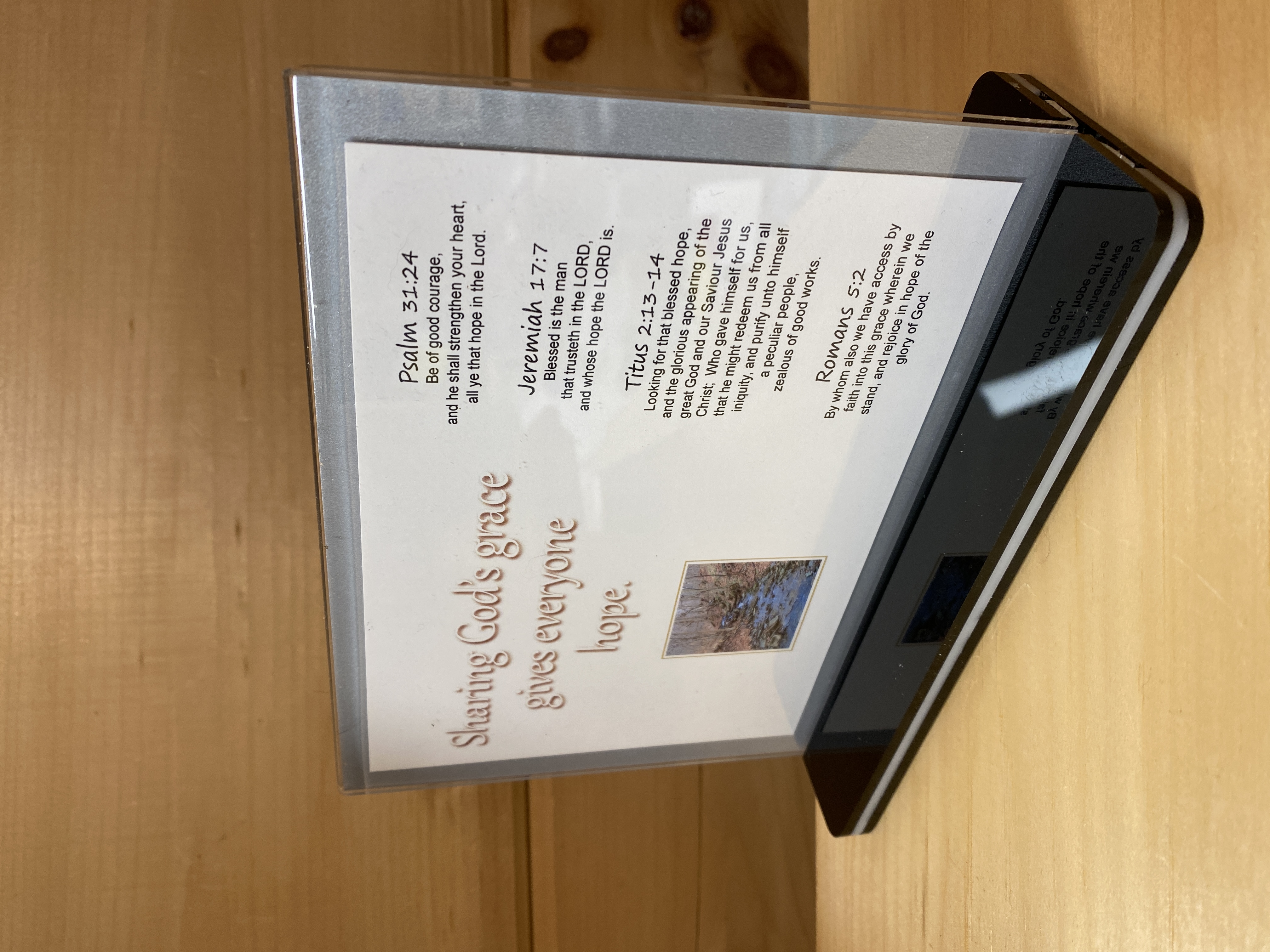 Share Hope with Everyone You Meet Christian Plaque, Desk Sign, Inspirational Words, KJV Scripture, Motivational