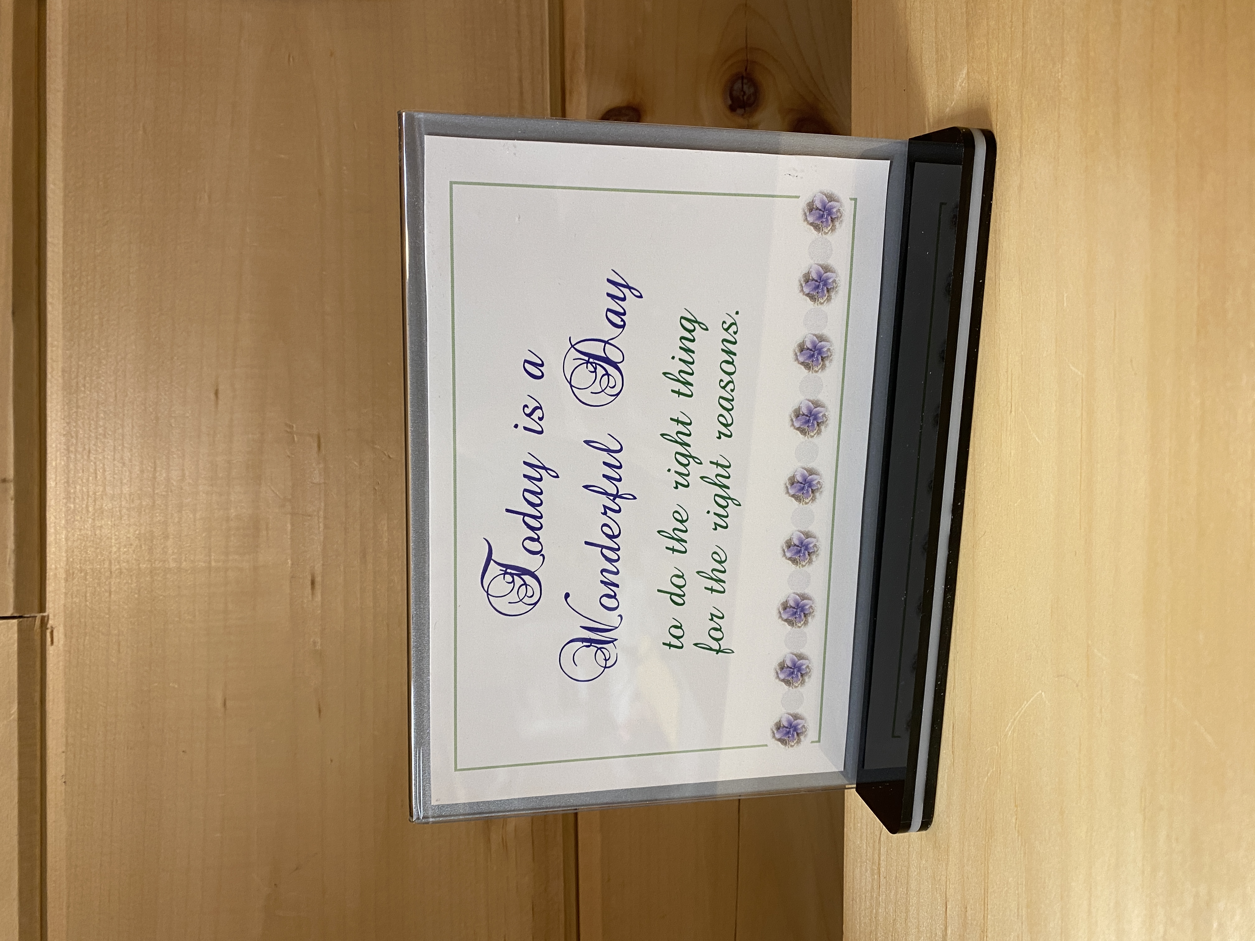 Today is a Wonderful Day to do the Right Thing, Christian Plaque, Desk Sign, Inspirational Words, KJV Scripture, Motivational