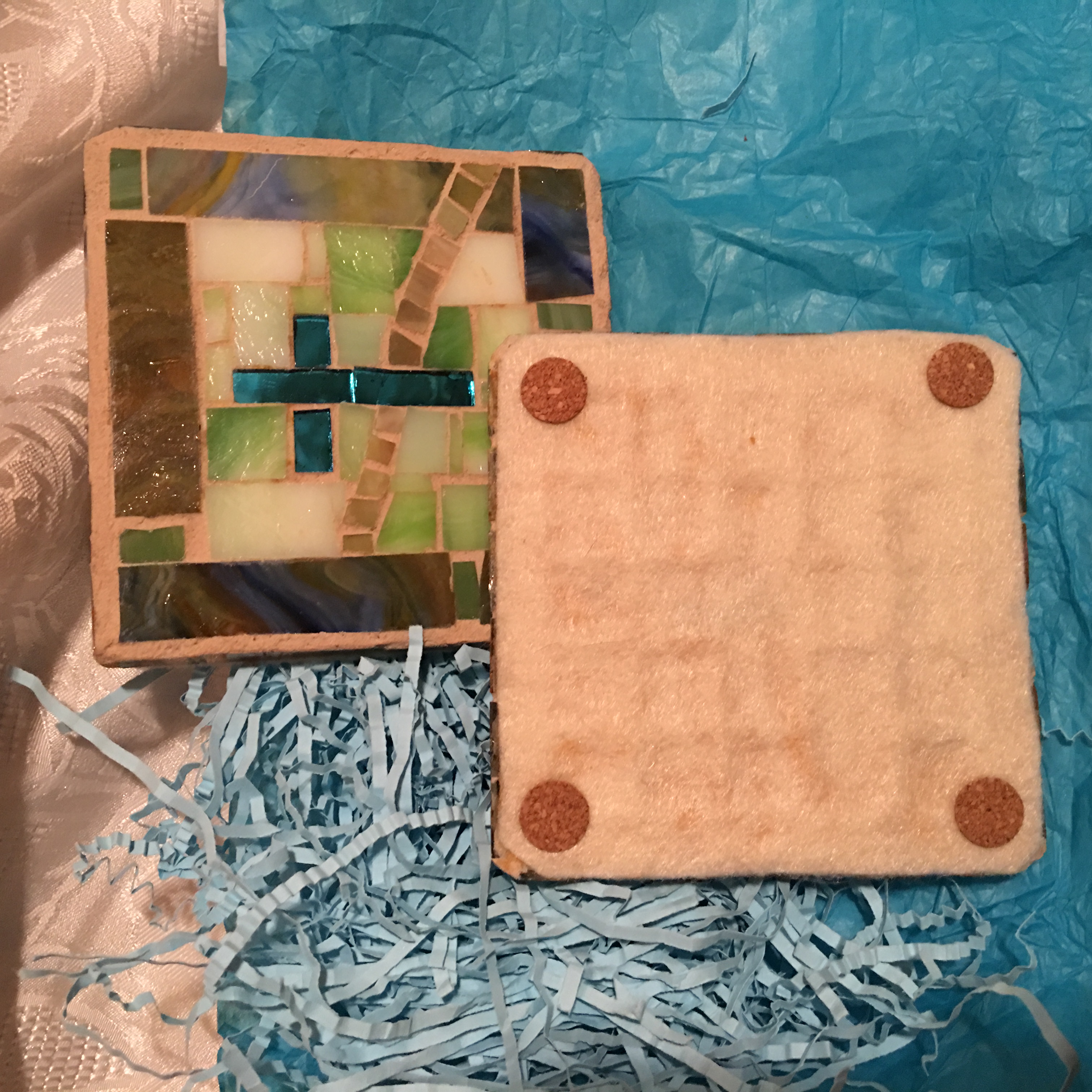 Lily of the Valley FLUFFY CLOUDS Sachets, Soap, Coasters and Necklace Gift Set! great gift for a friend! drawer sachets, drink coasters