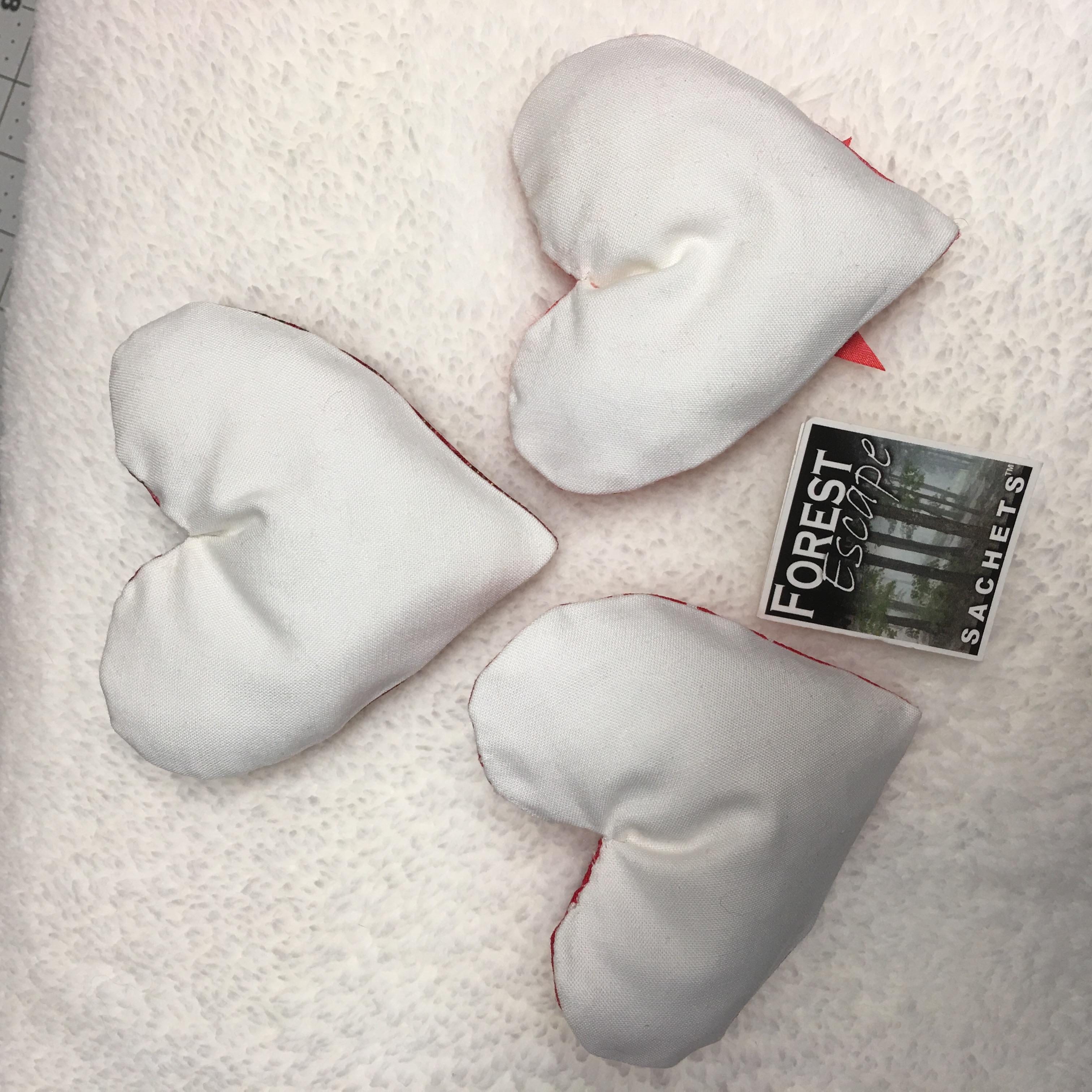 BLACK AMETHYST 3 Heart Sachets in a gift box, gift for wife, gift for friend, gift for mom