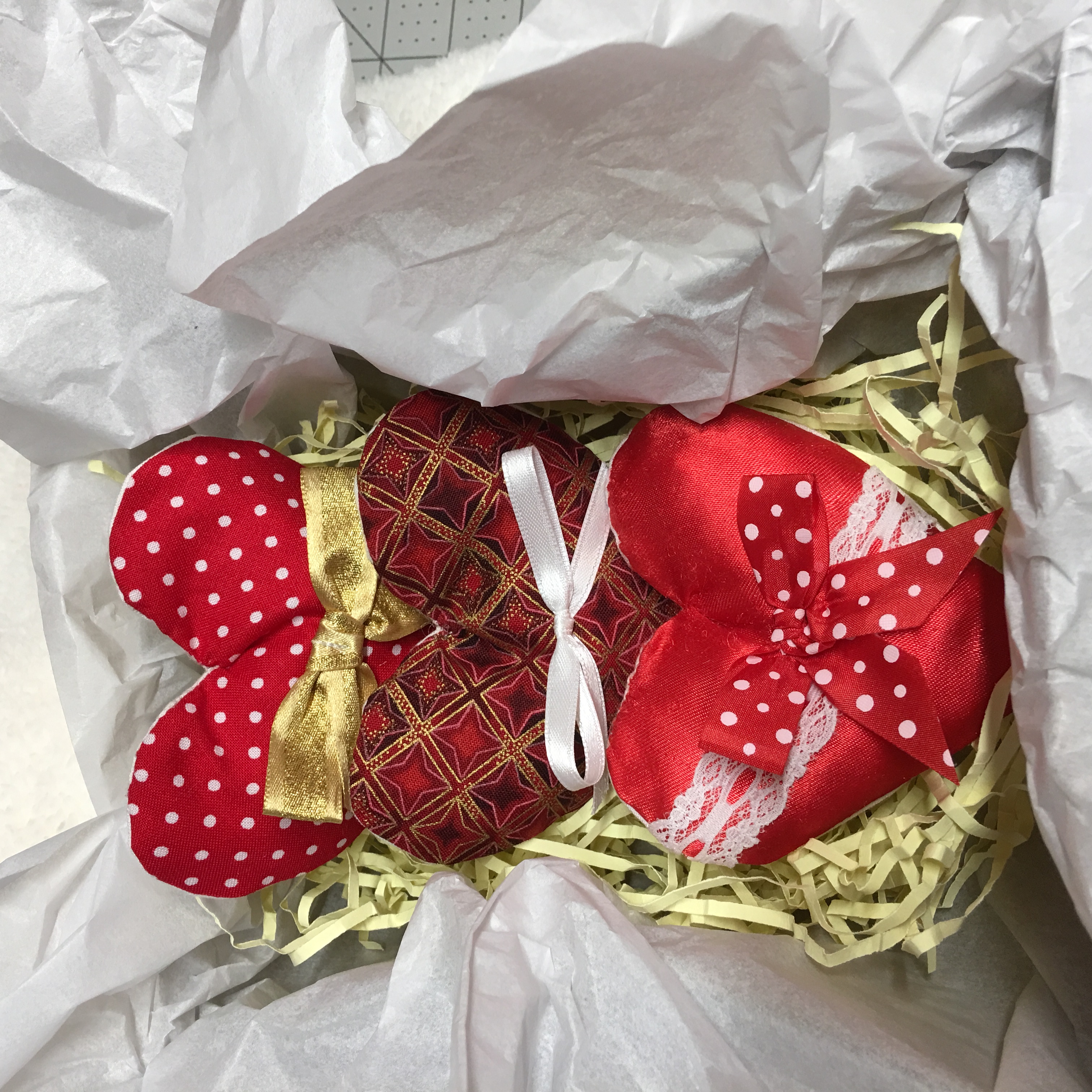 BLACK AMETHYST 3 Heart Sachets in a gift box, gift for wife, gift for friend, gift for mom