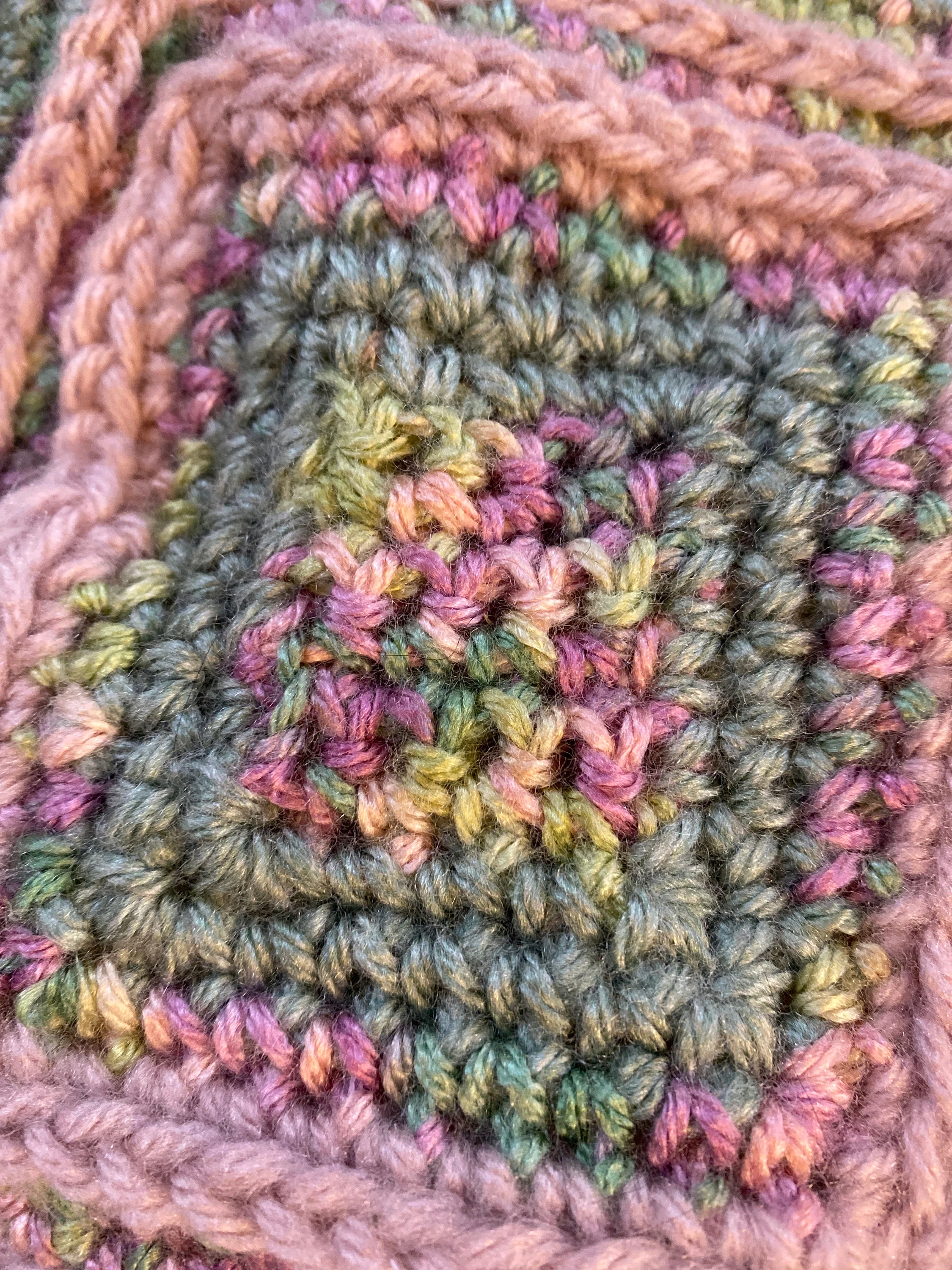 2 kitchen potholders, artist original design fabric, Jesus Loves You, Hope, beautiful and thick crochet potholders with quilt batting inside