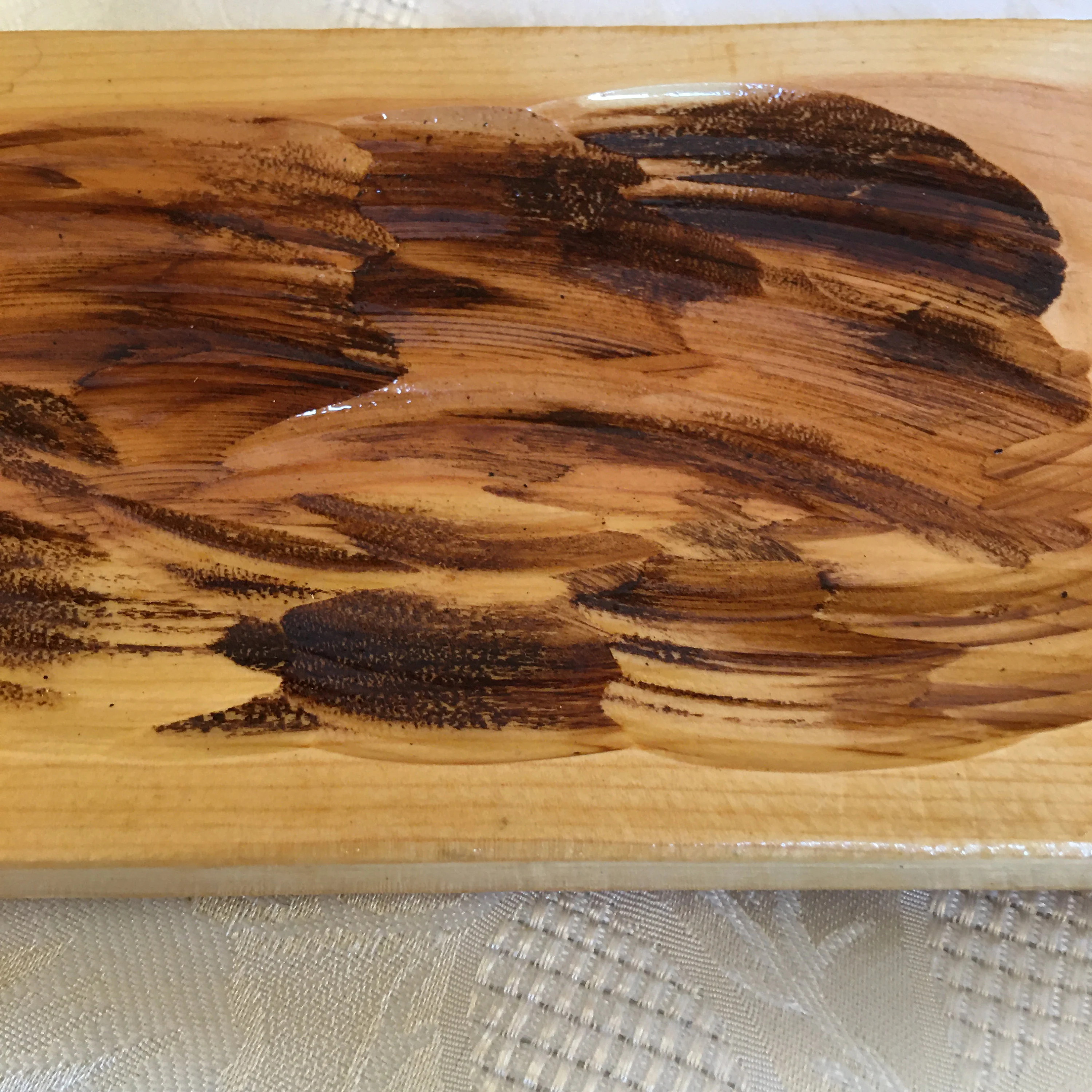 Beautiful wooden hand made soap dish with texture and unique design, bathroom accessory, bathroom decor