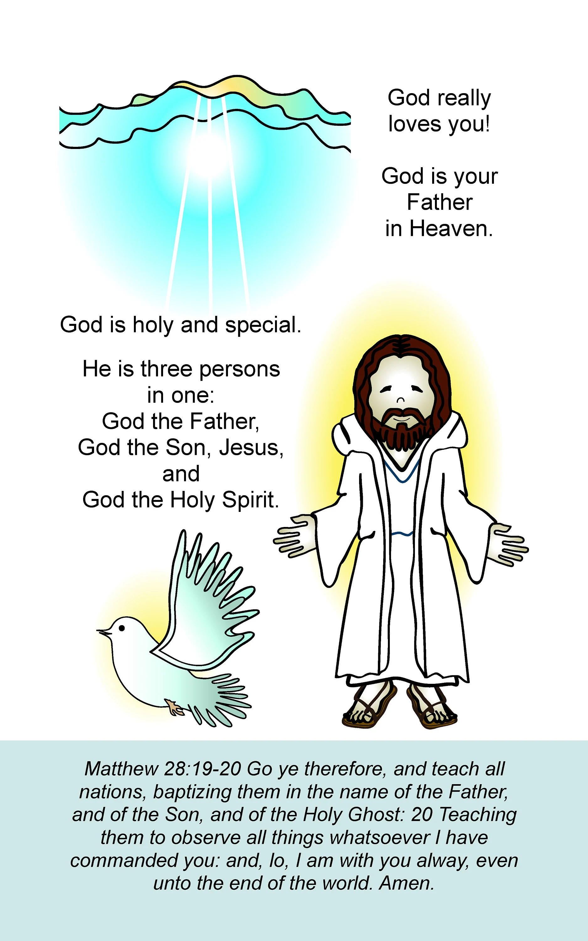 Book #4 God Really Loves You and He Gave You the Bible! Wonderful book to teach little ones! Colorful Christian Children's Book