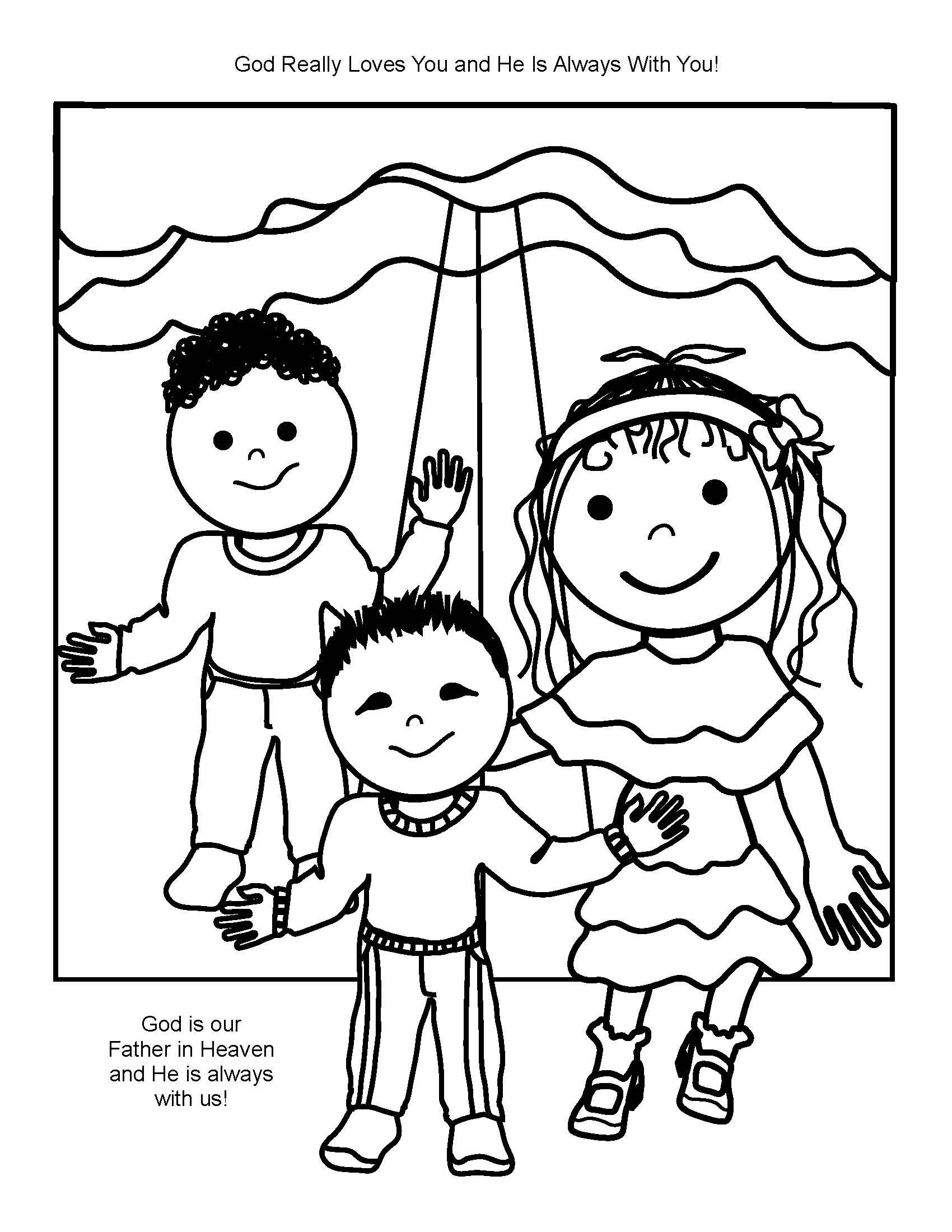 Christian Child Coloring Book! God Really Loves You Coloring Book, Christian Children's Coloring Book, Ages 3 and up!