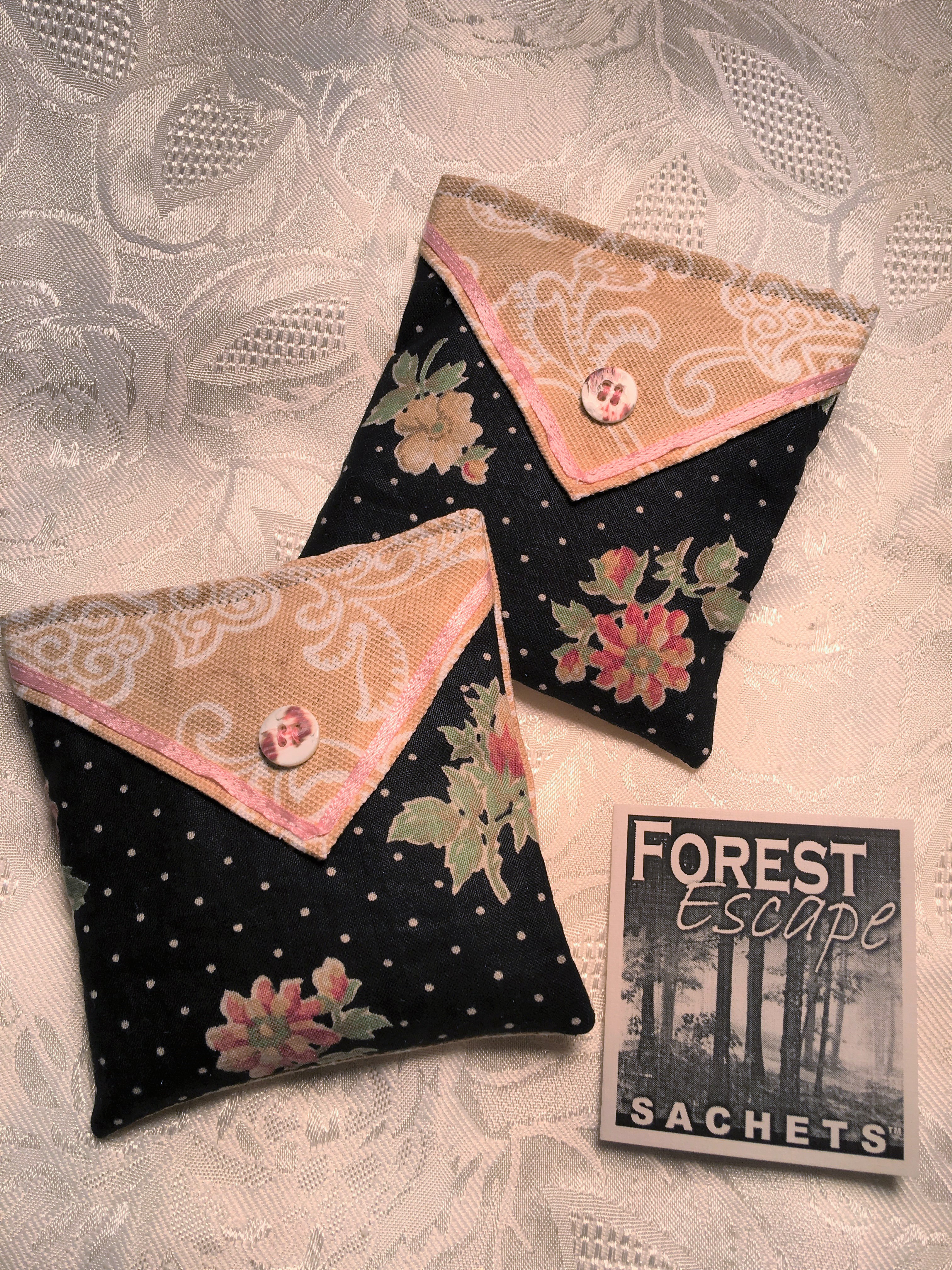 POCKET OF POSIES Sachets, set of 2 drawer sachets, Invigorating Blue Spruce and Cedar Scent