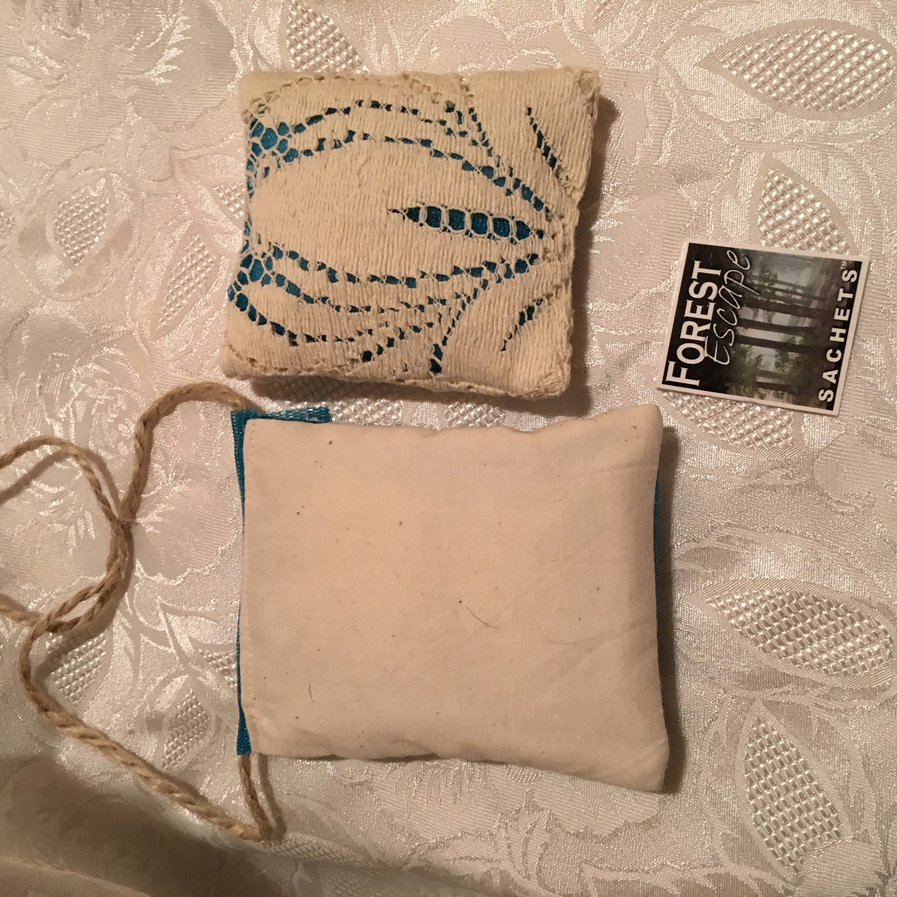 SET! WATERFALL DREAM 1 Drawer Sachet and 1 Hanging Sachet! fresh orange and green melon, rose, and mint