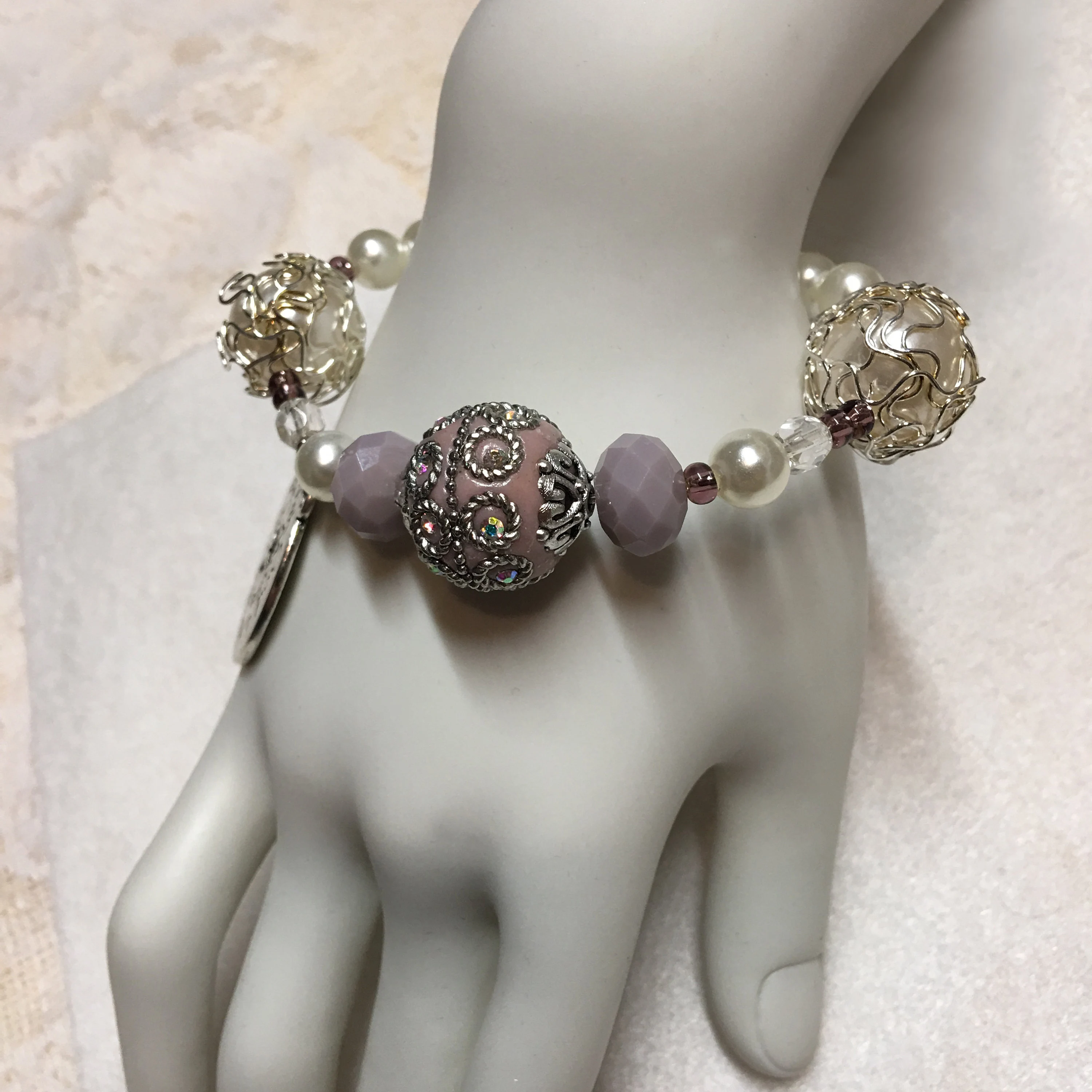 With God ALL THINGS Are Possible Bracelet, beautiful beads and Christian message, Matthew 19:26, wonderful Christian gift!