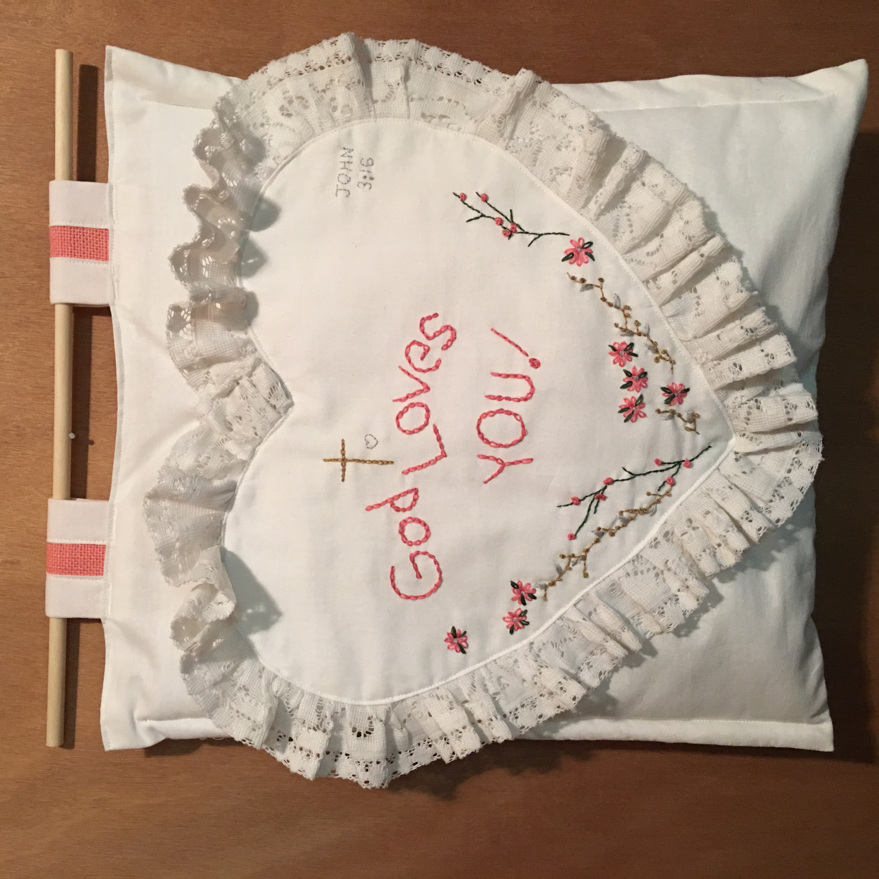 Strawberry Shortcake room fragrance GOD LOVES YOU Heart Wall Hanging Sachet, home decor, smells like scrumptious sliced strawberries