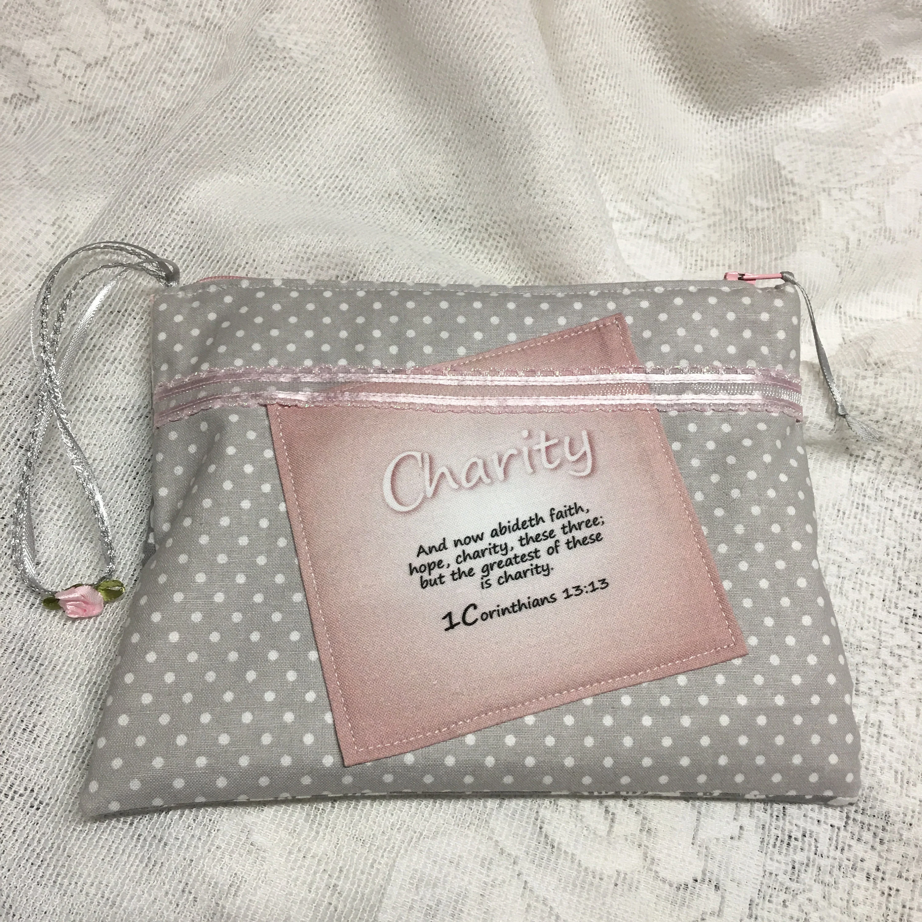 Great gift set! Fragrant Cosmetic Case/Matching Sunglass Case! Christian Bible Scripture, Sweet Pea Fragrance Oil, free shipping!