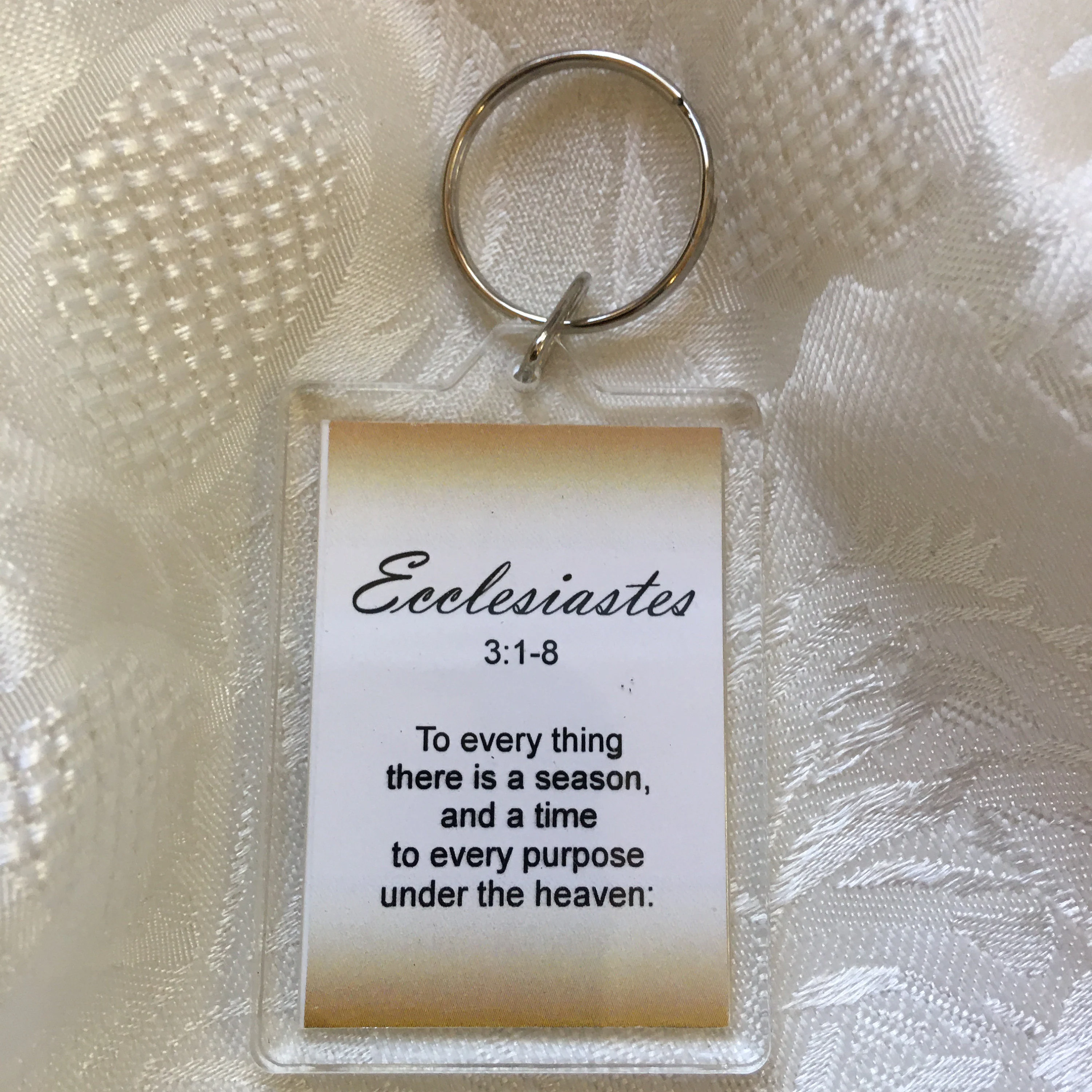Watchmen Upon the Wall Christian Keychain Ecclesiastes 3:1-8 with key ring great gift for Christmas gift for friend